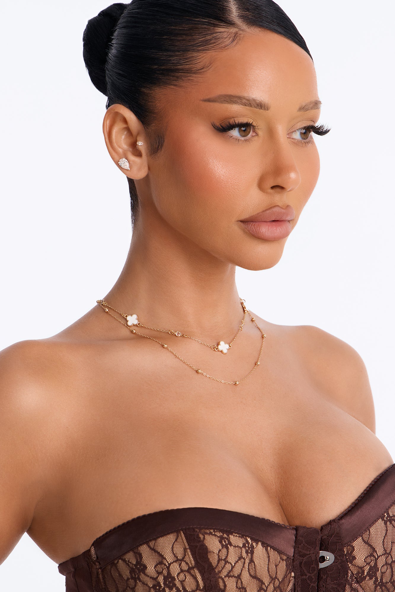 Casting Clover Spells Necklace - Gold