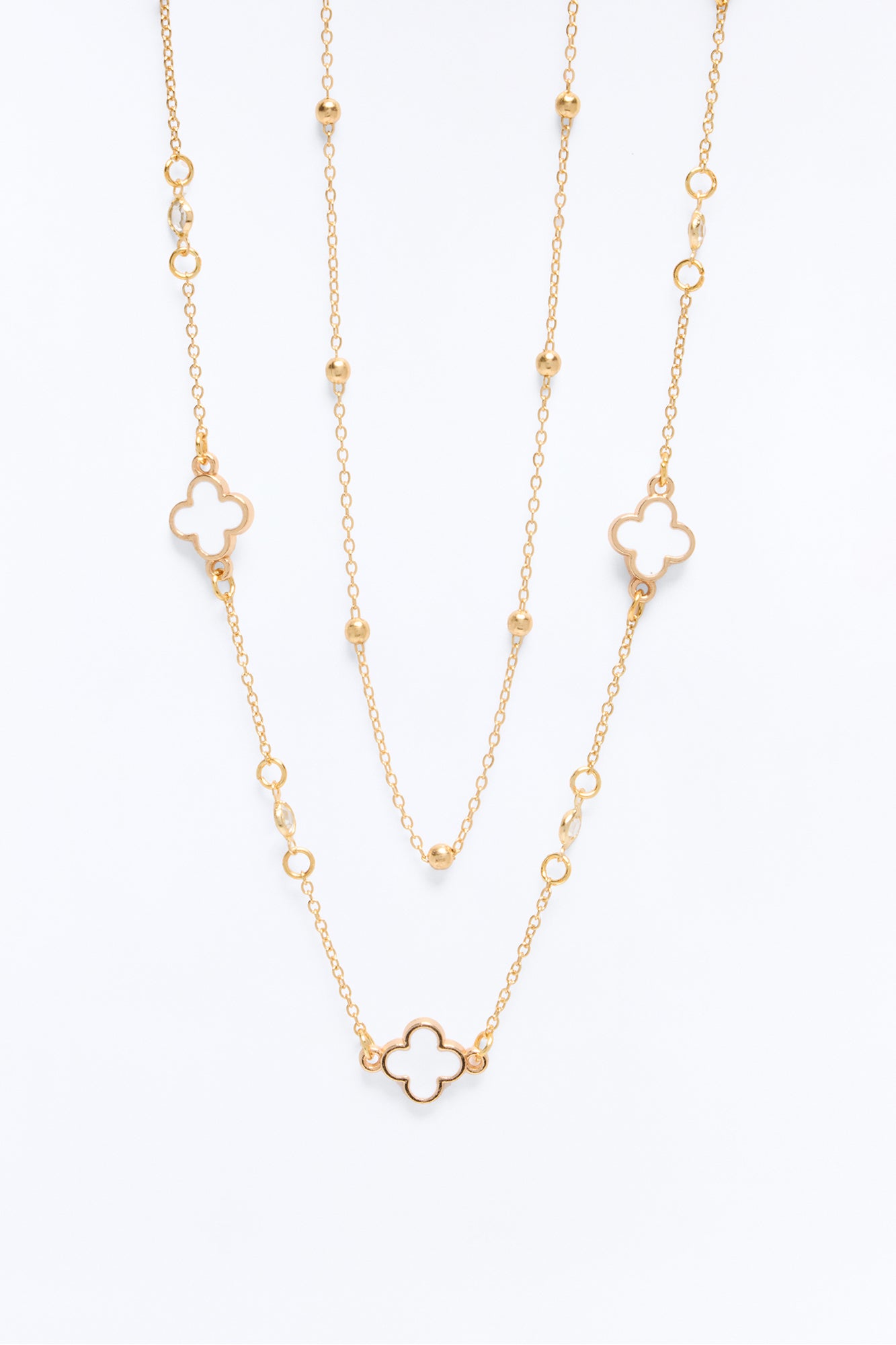 Casting Clover Spells Necklace - Gold