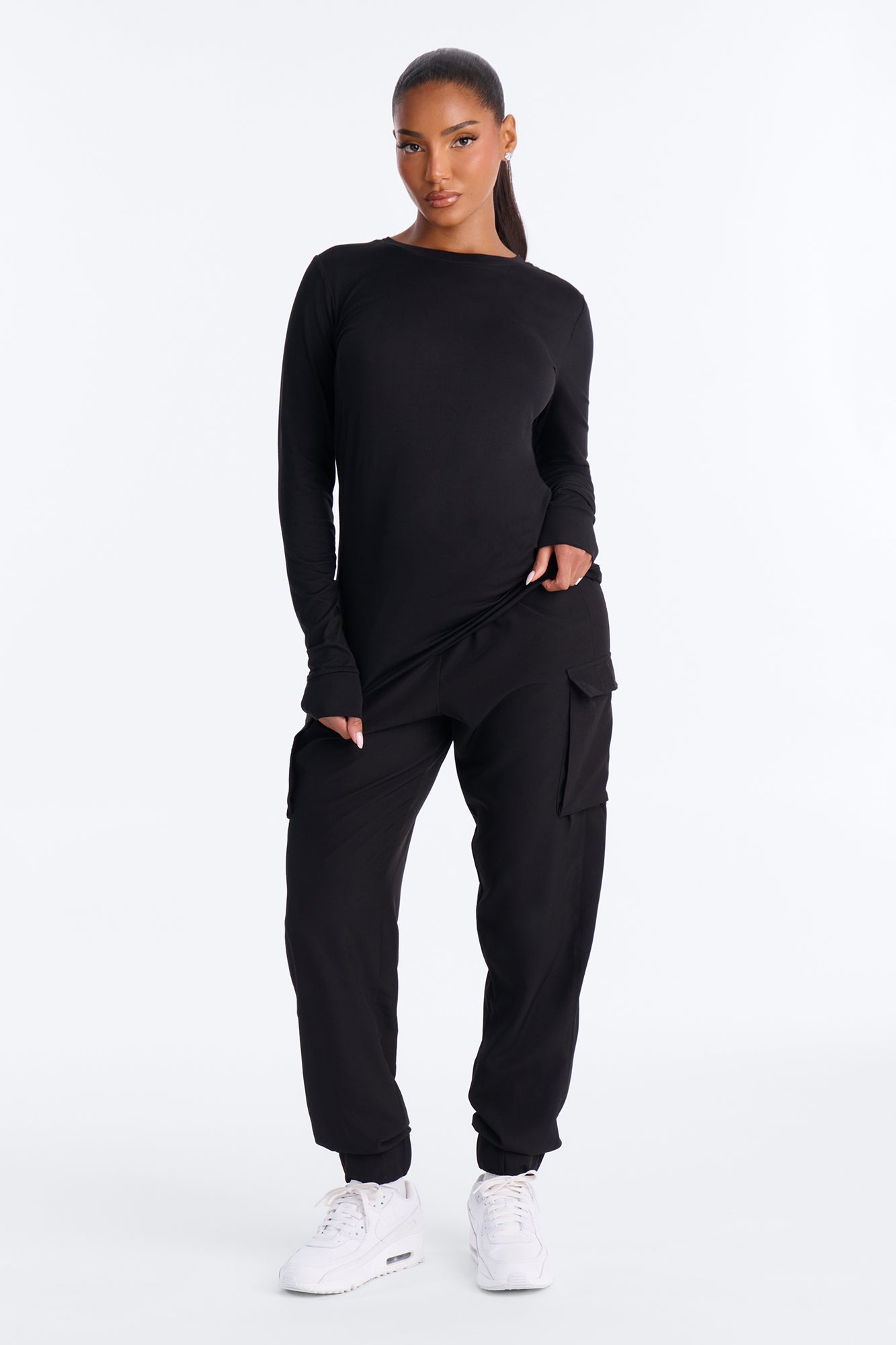 Shift Ready Under Scrub Top - Black