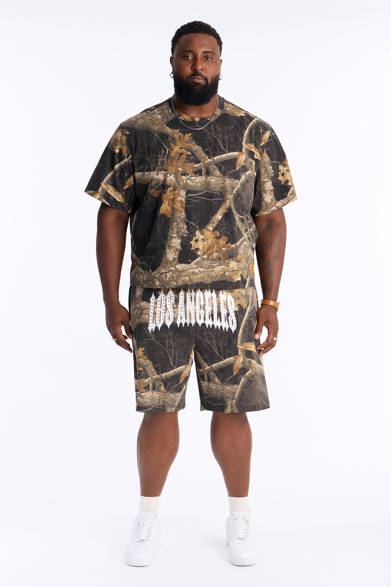Real Tree Shadow Woven Patch Boxy Short Sleeve Tee - Camouflage