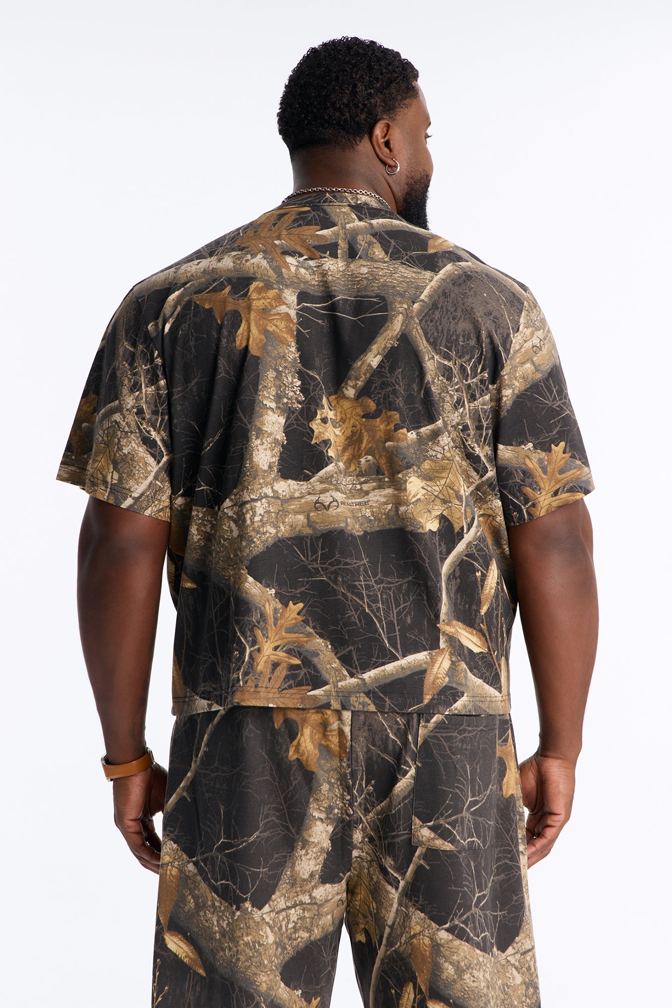 Real Tree Shadow Woven Patch Boxy Short Sleeve Tee - Camouflage