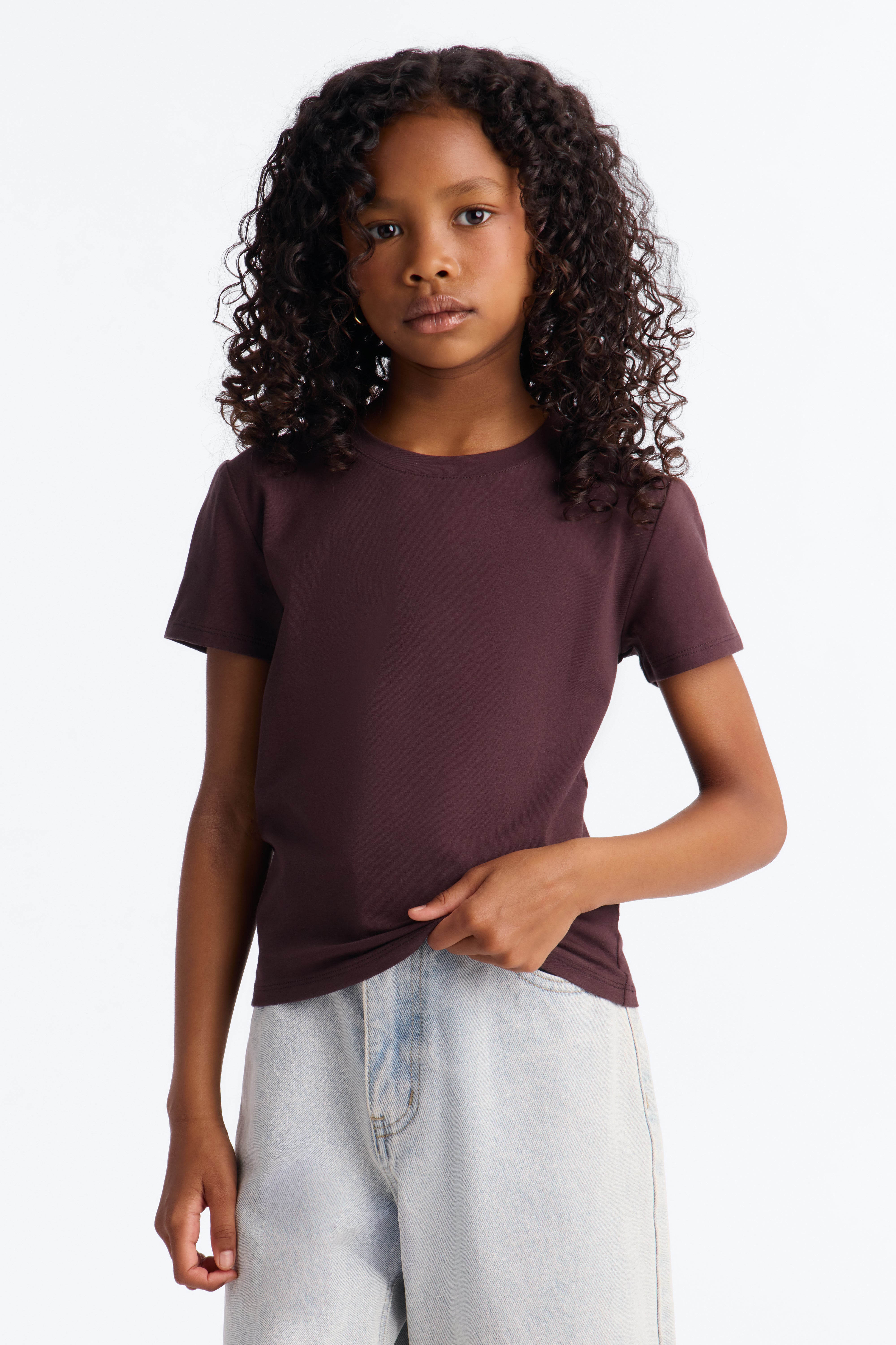 Mini Camilla Classic Fit Crew Neck Tee - Chocolate