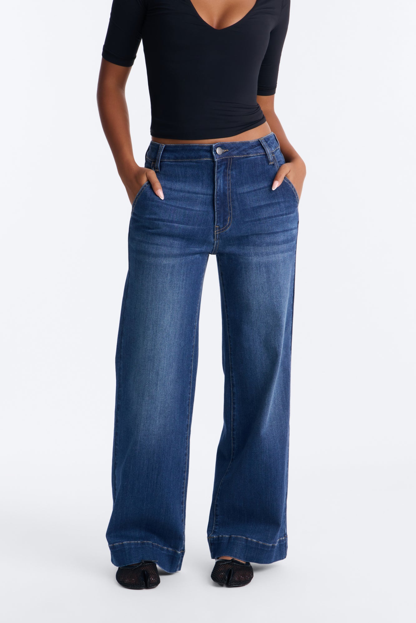 Petite Margot Stretch Trouser Jeans - Dark Wash