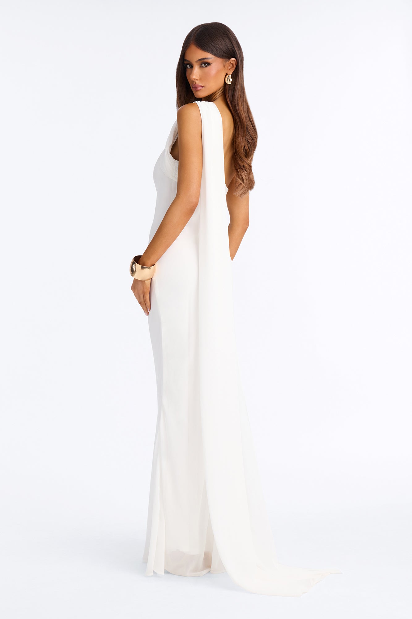 Sarah Chiffon Maxi Dress - White