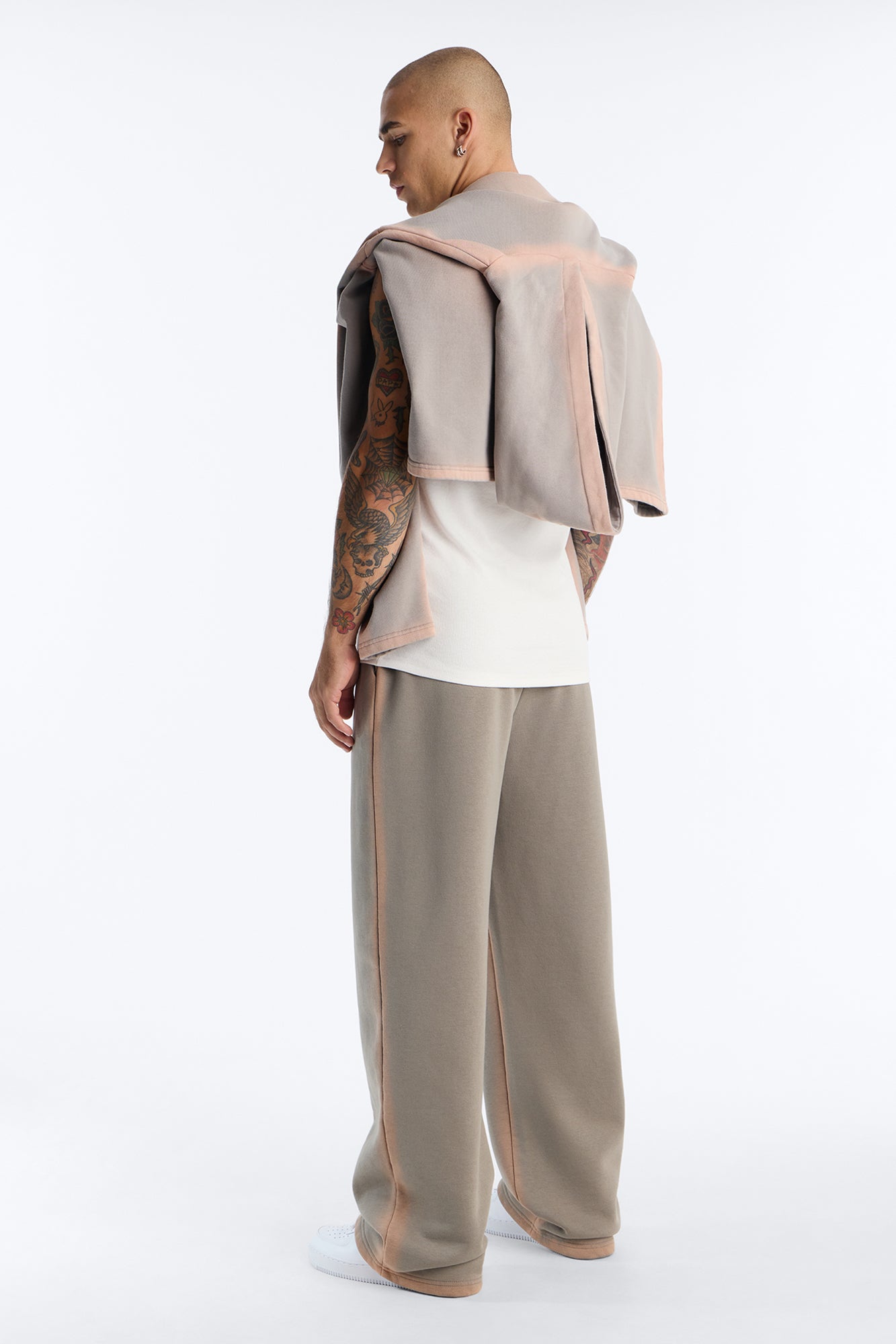 Outline Wash Straight Leg Sweatpant - Grey/combo