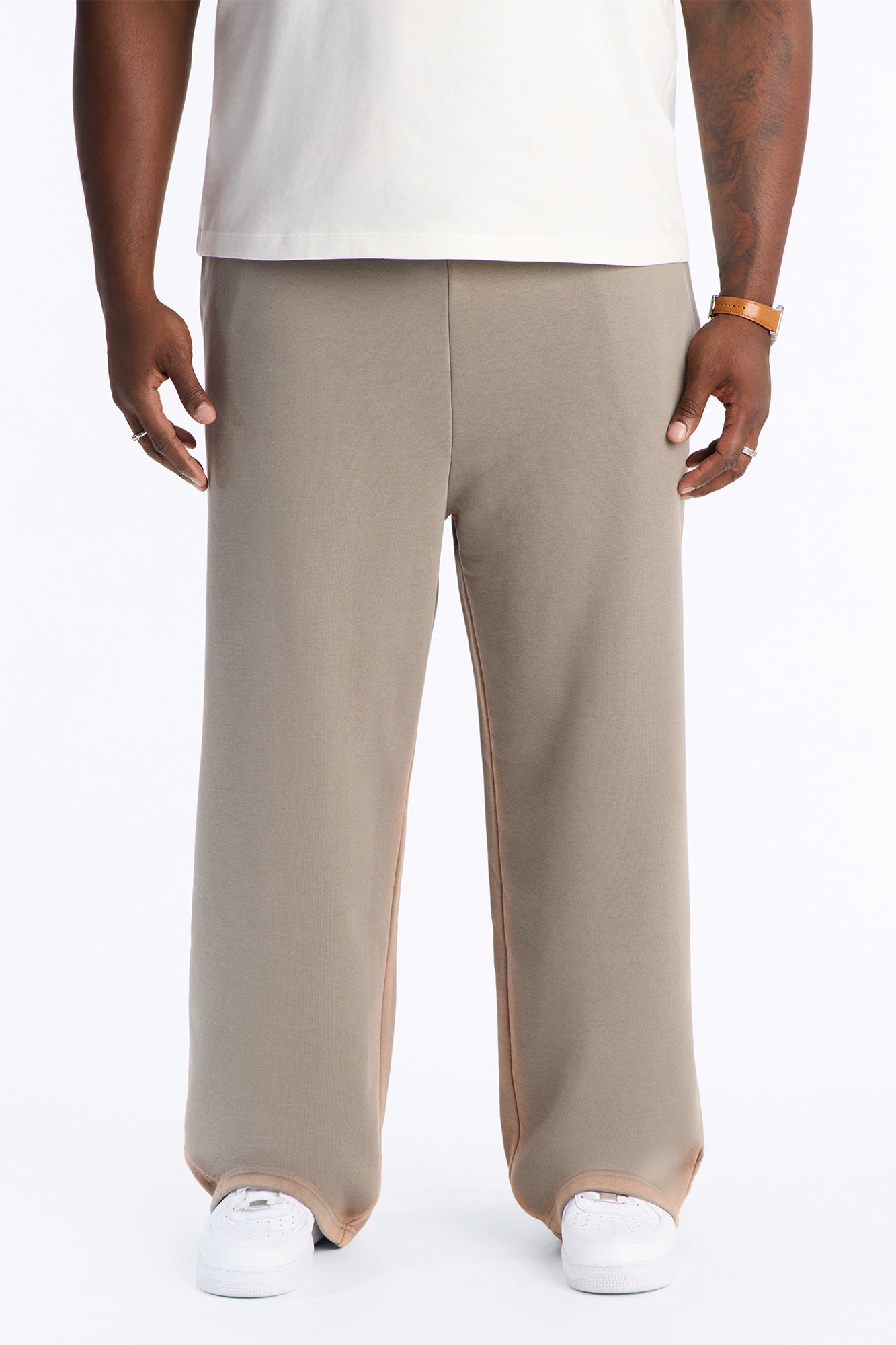 Outline Wash Straight Leg Sweatpant - Grey/combo