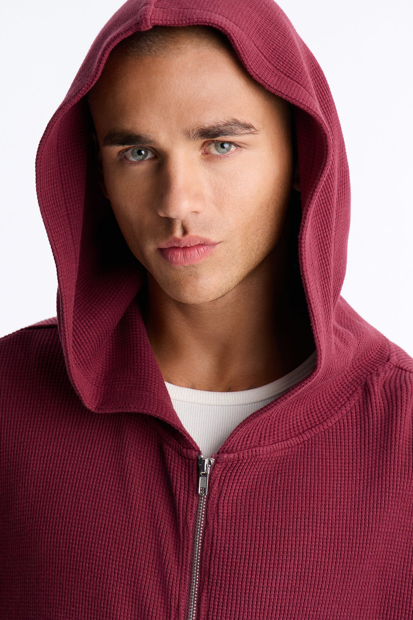 Modern Wash Zip Up Hoodie - Burgundy