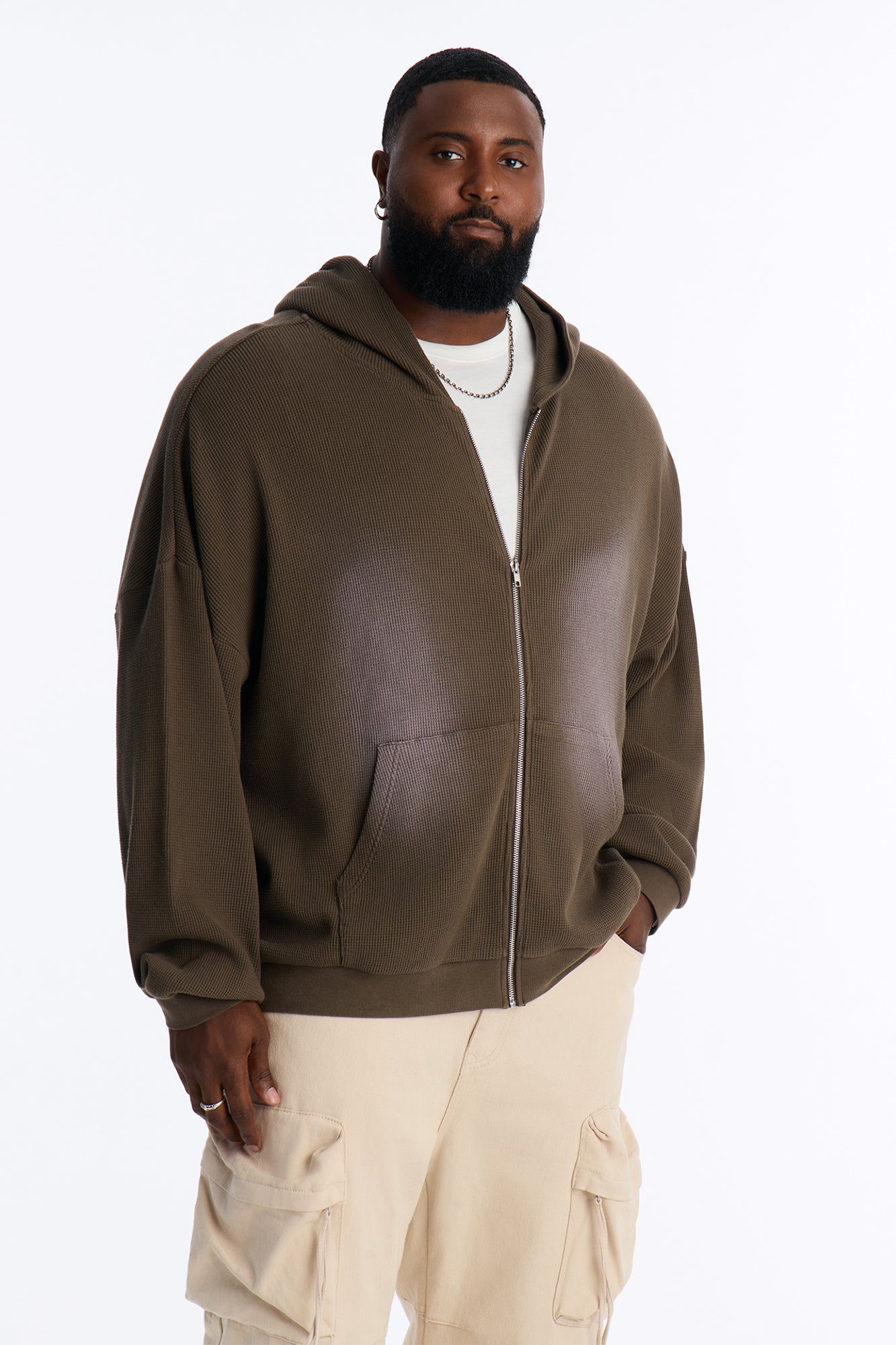 Modern Wash Zip Up Hoodie - Olive