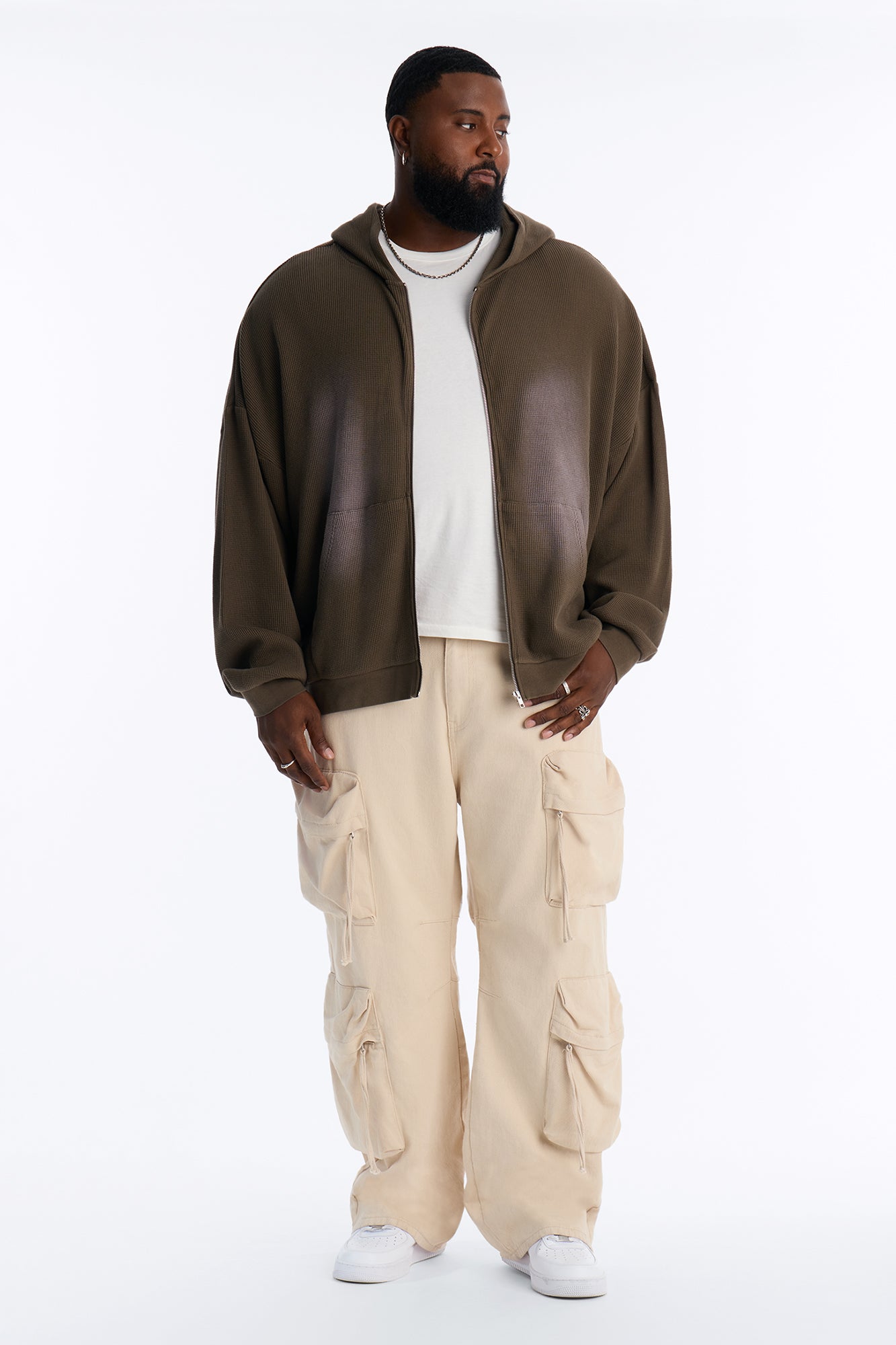 Modern Wash Zip Up Hoodie - Olive
