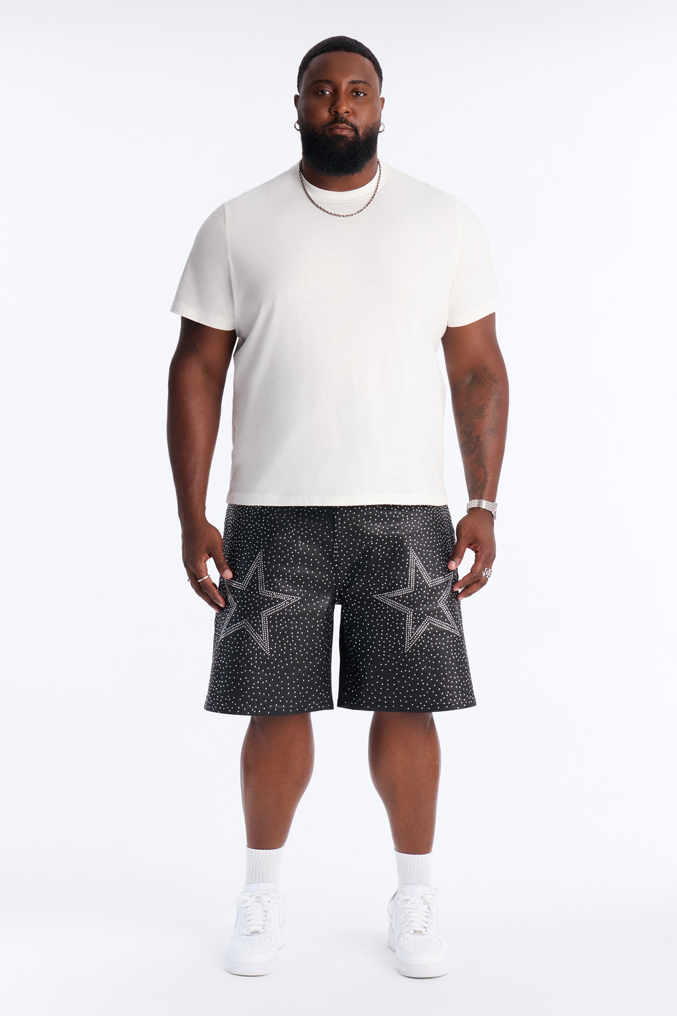 Relaxed Sidus Faux Leather Short - Black