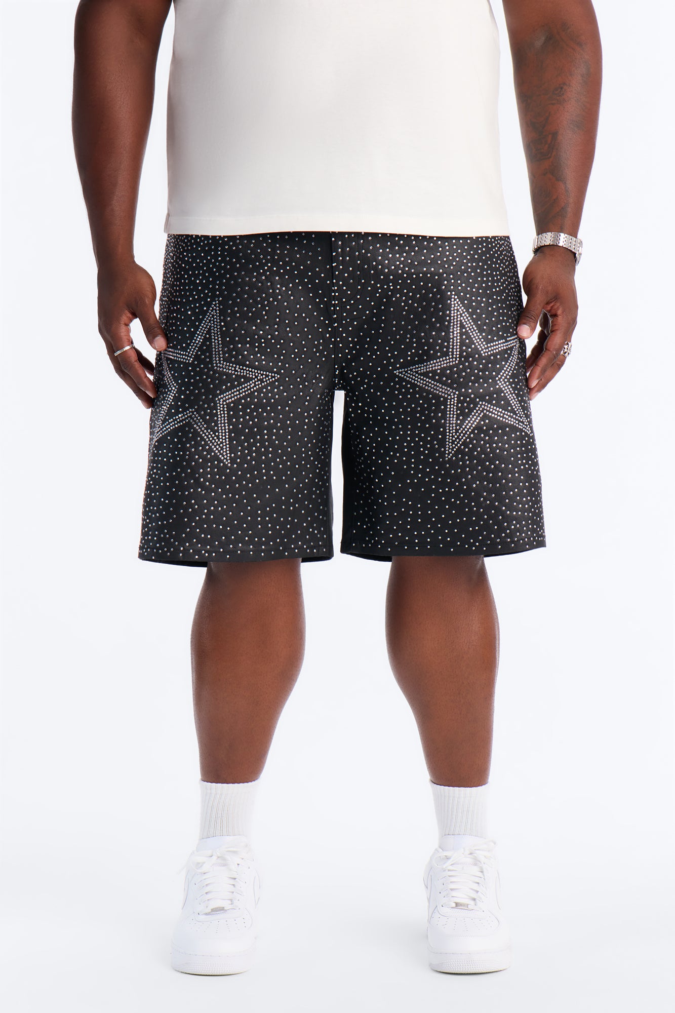 Relaxed Sidus Faux Leather Short - Black