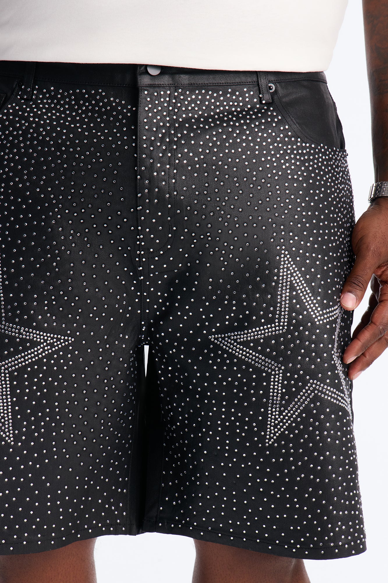 Relaxed Sidus Faux Leather Short - Black