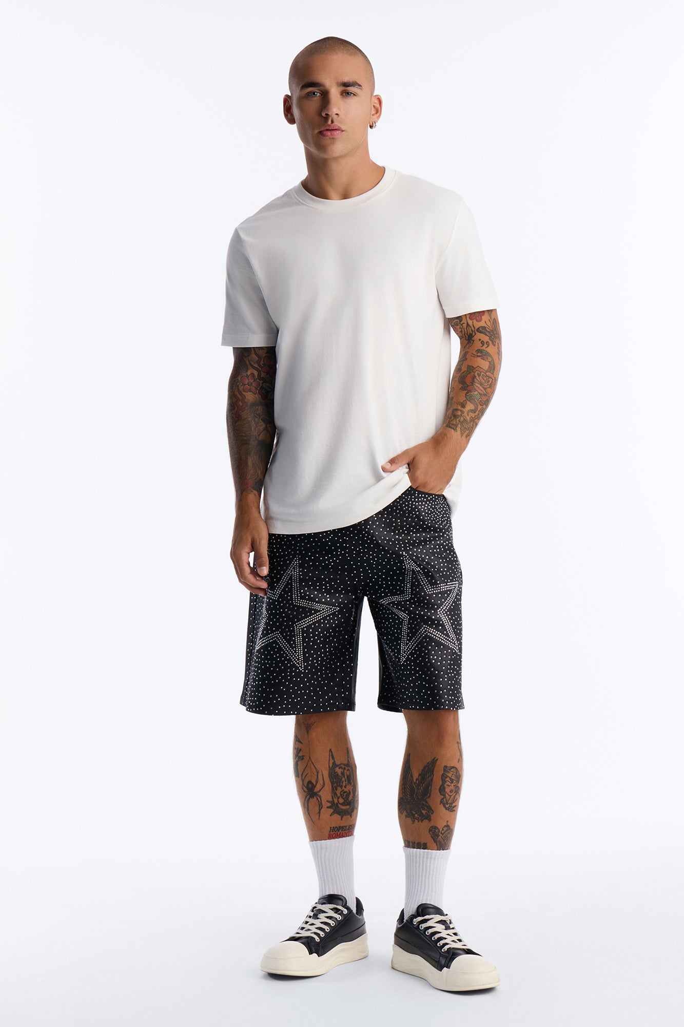 Relaxed Sidus Faux Leather Short - Black