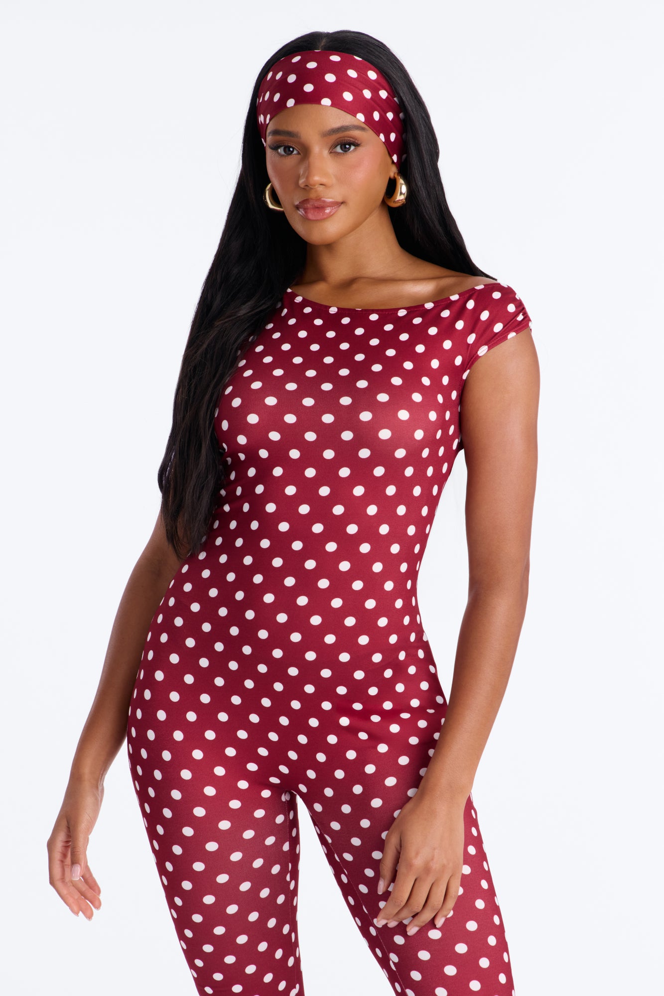 Parisian Heartbreaker Capri Jumpsuit - Burgundy
