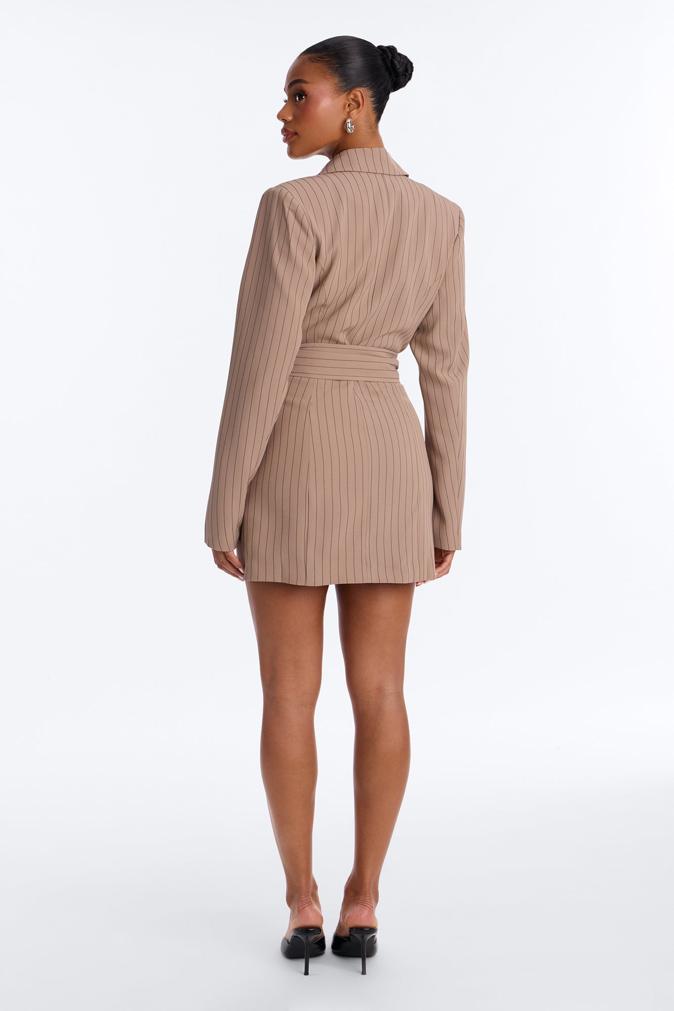 Pretty Important Blazer Mini Dress - Mocha
