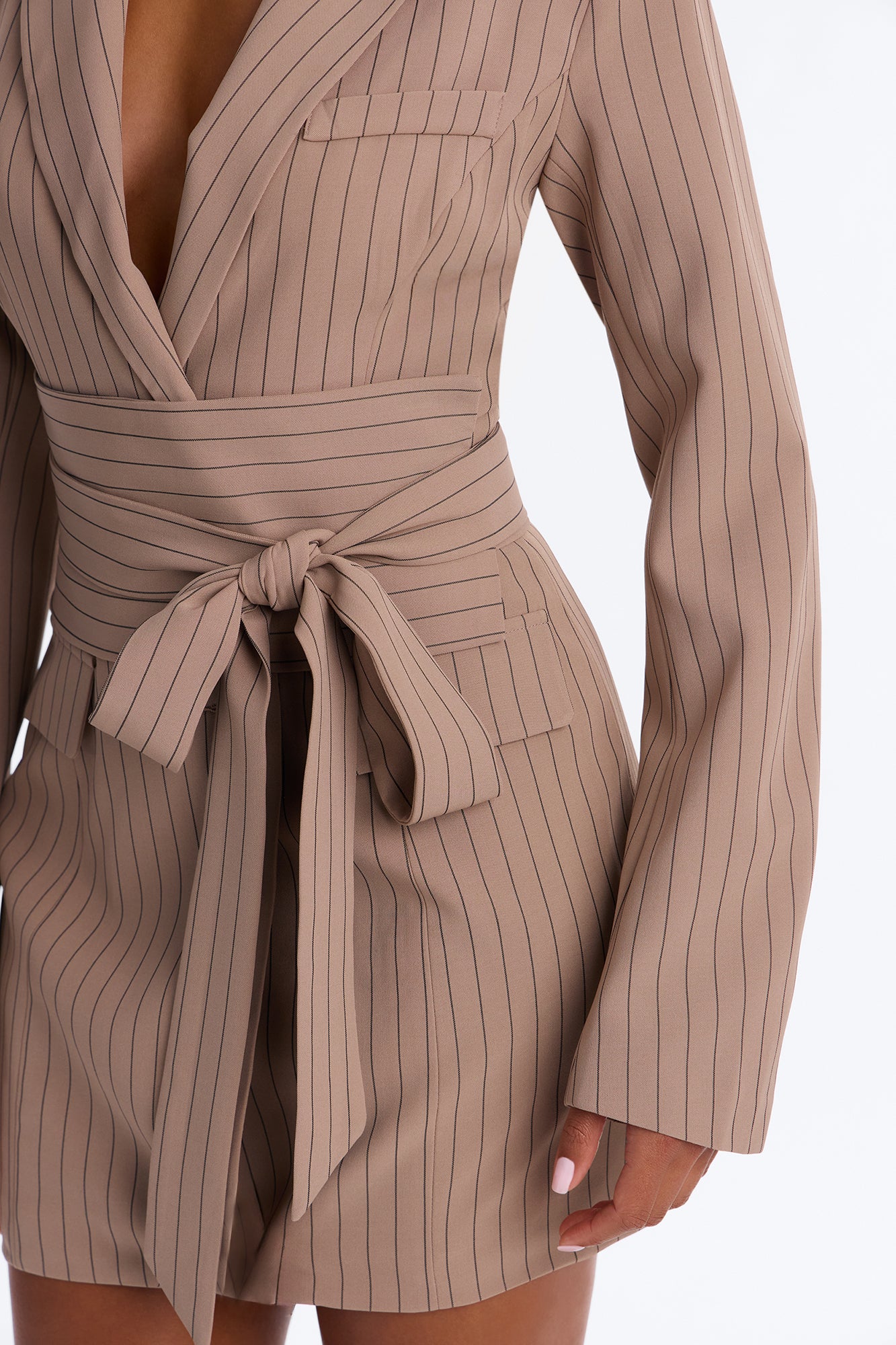 Pretty Important Blazer Mini Dress - Mocha