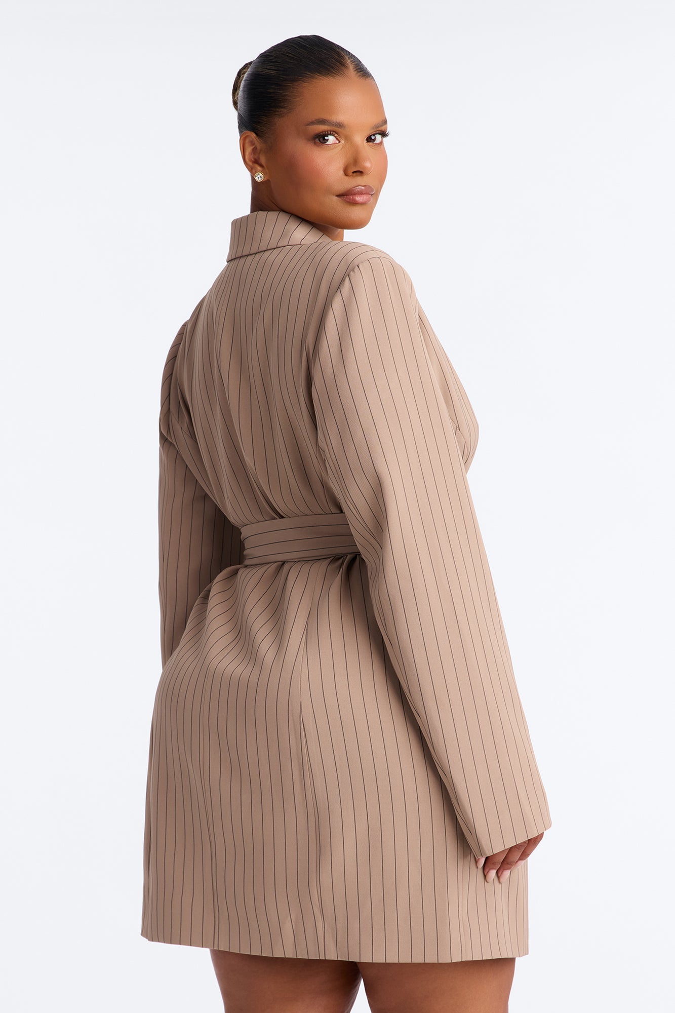 Pretty Important Blazer Mini Dress - Mocha