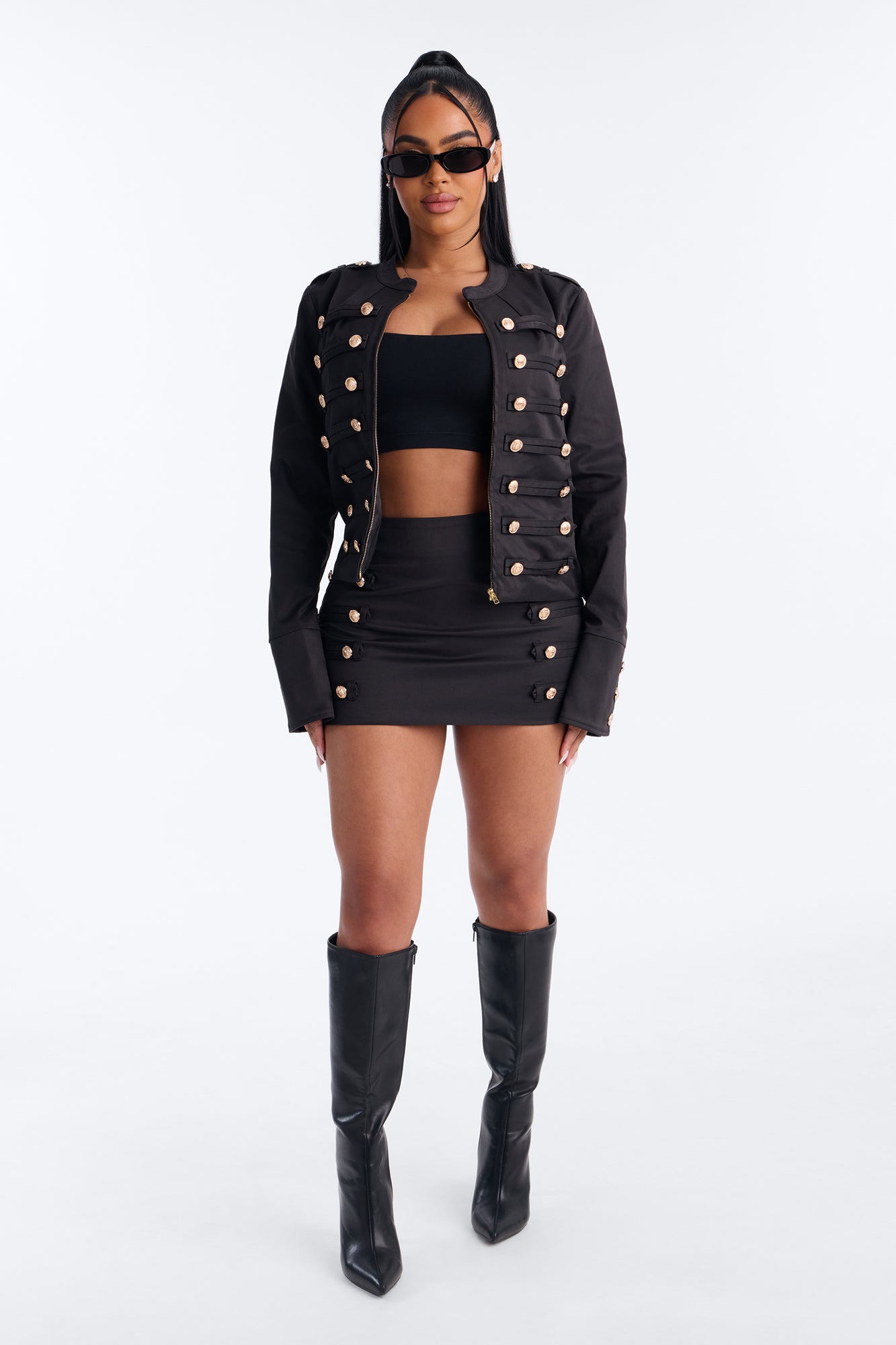 Out Of Your League Skirt Set - Black