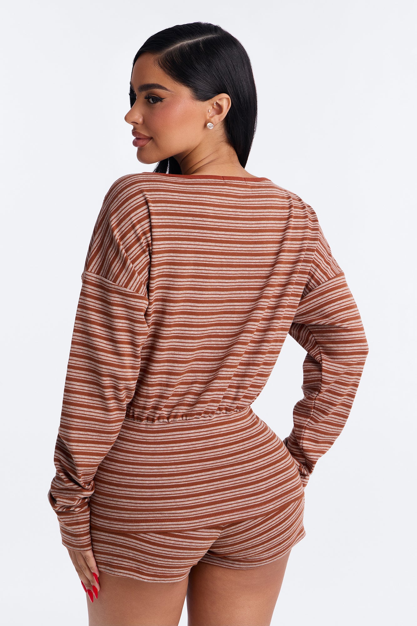 Hailey Cinched Waist Short Set - Rust