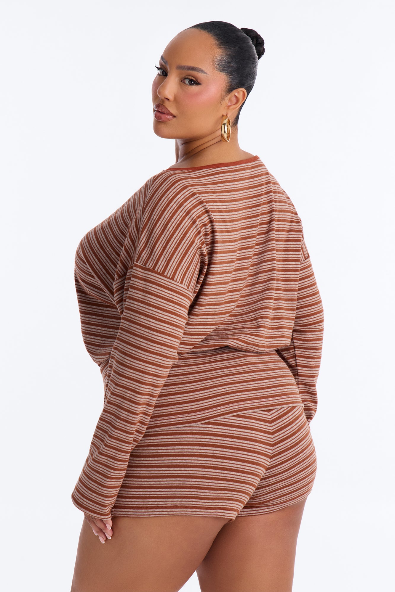 Hailey Cinched Waist Short Set - Rust