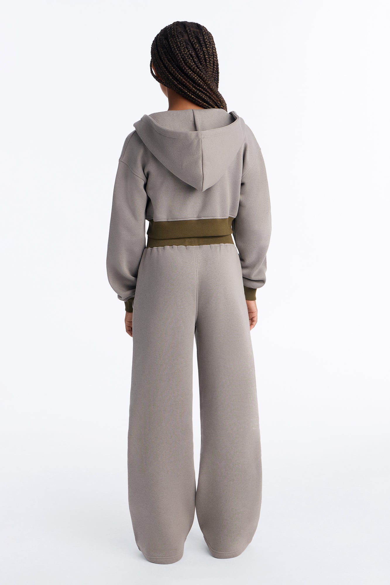 Mini Sunday Reset Fleece Pant Set - Grey