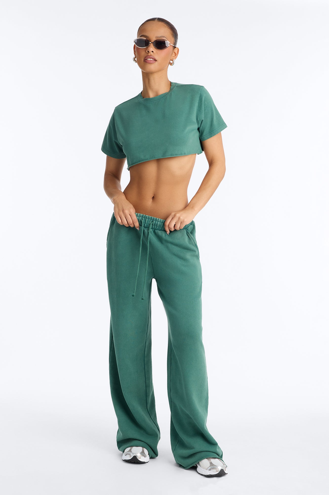 Maren Washed Pant Set - Green
