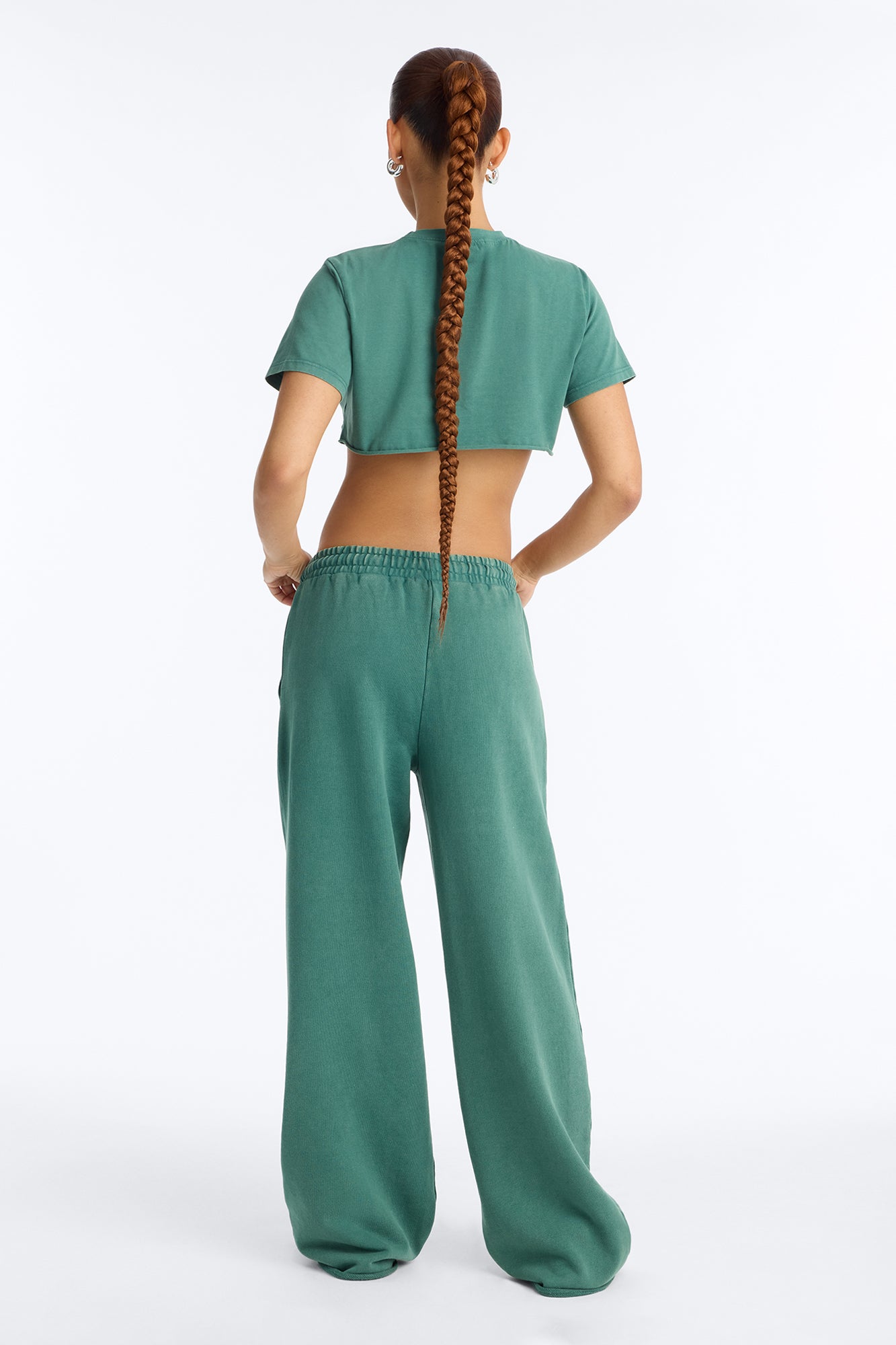 Maren Washed Pant Set - Green