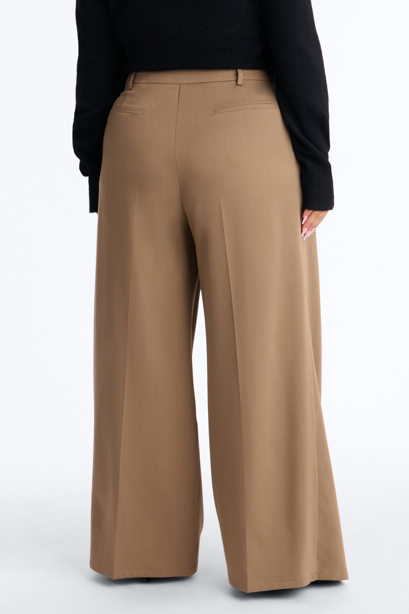 Tailored Touch Wrap Front Trouser 33″ - Camel