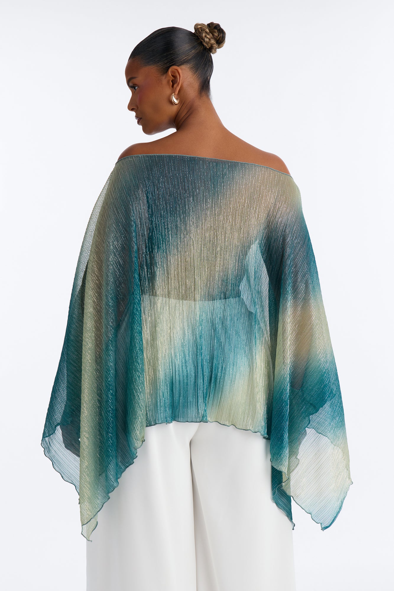 Taylor Ombre Metallic Knit Top - Blue/combo