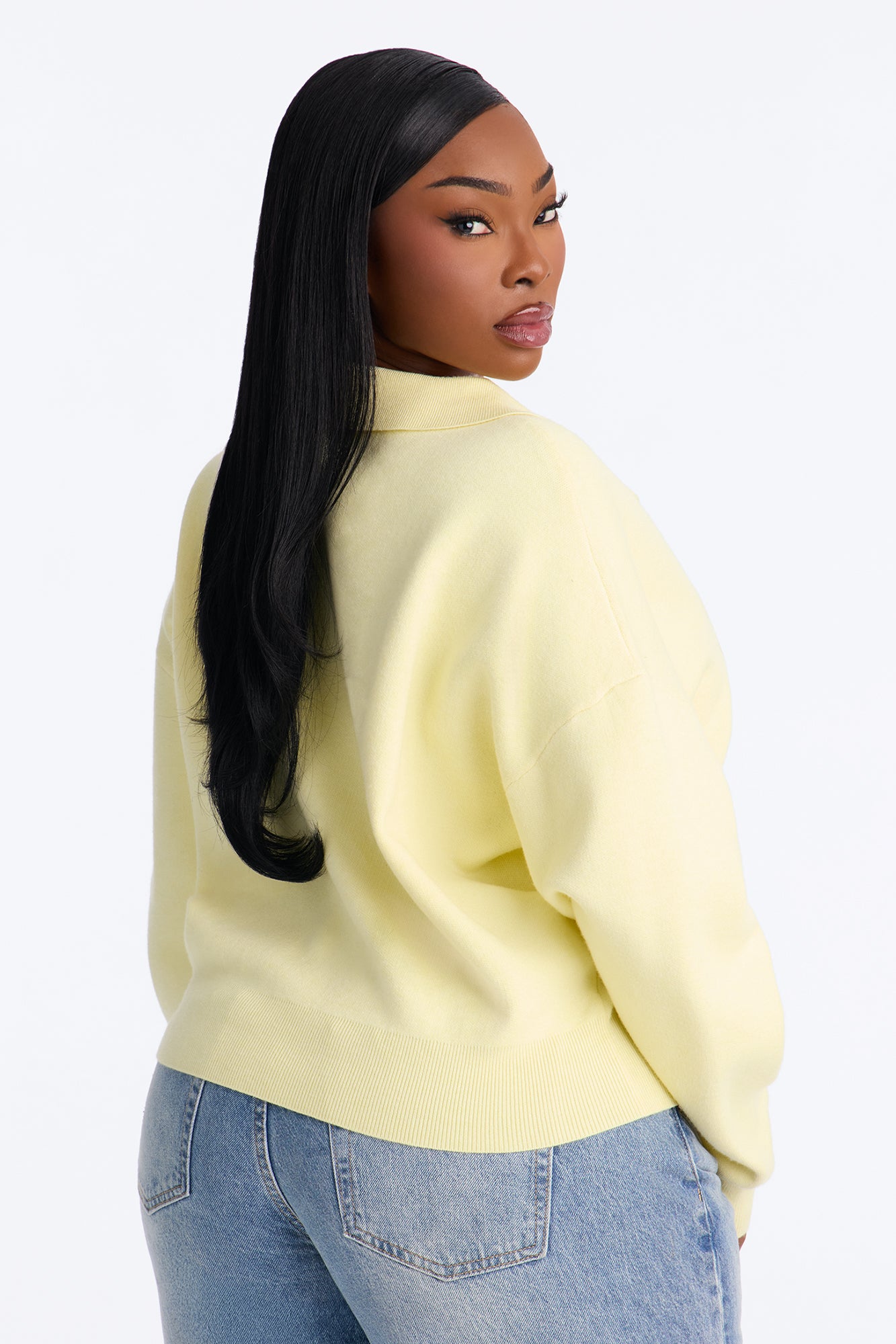 Subtle Finish Pullover Sweater - Butter Yellow