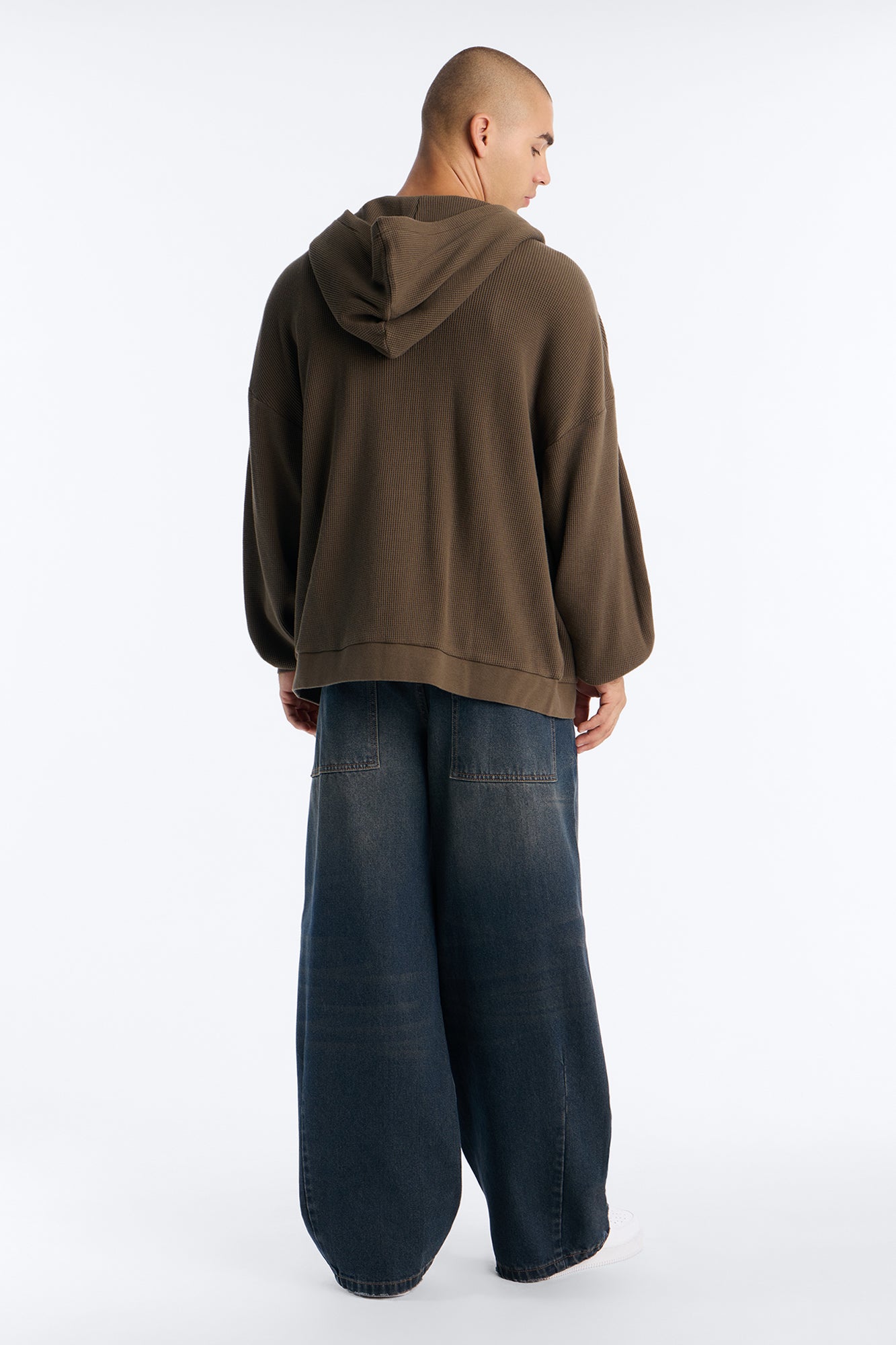 Baggy Edinburgh Distressed Jeans - Dark Wash