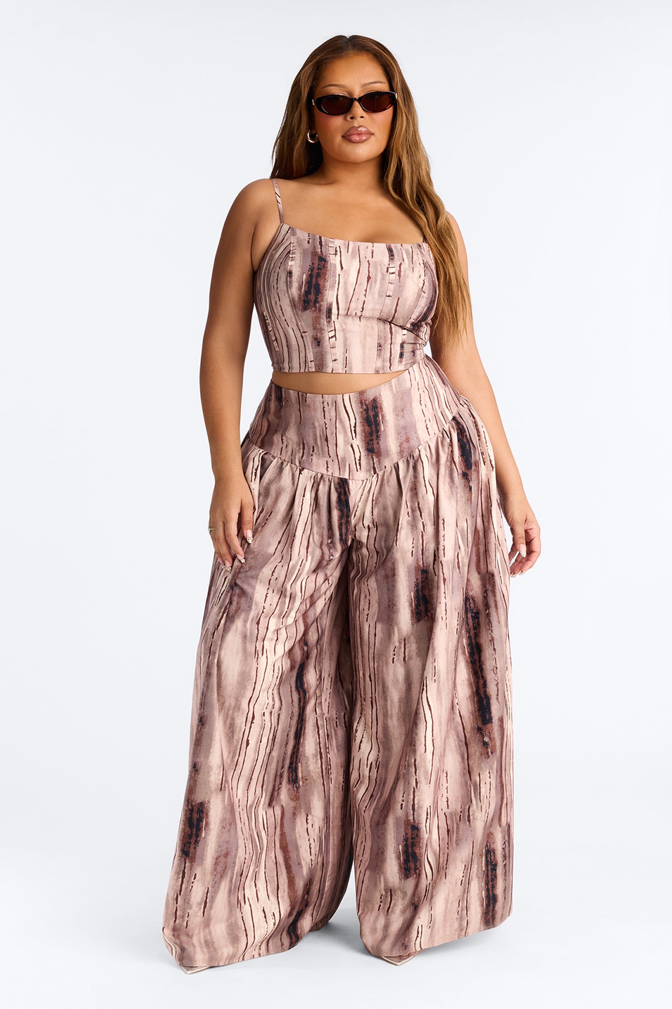 Marni Challis Pant Set - Brown/combo