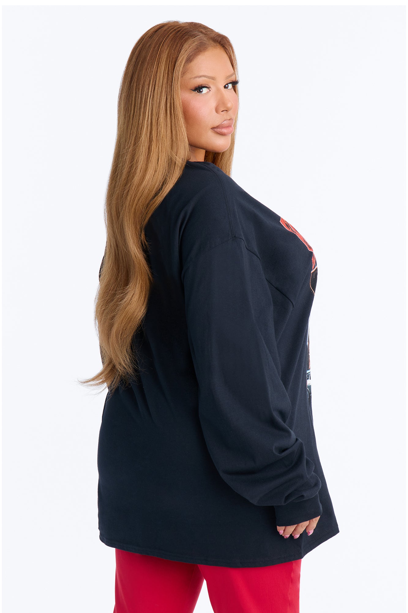 Halloween Retro Long Sleeve Tee - Black