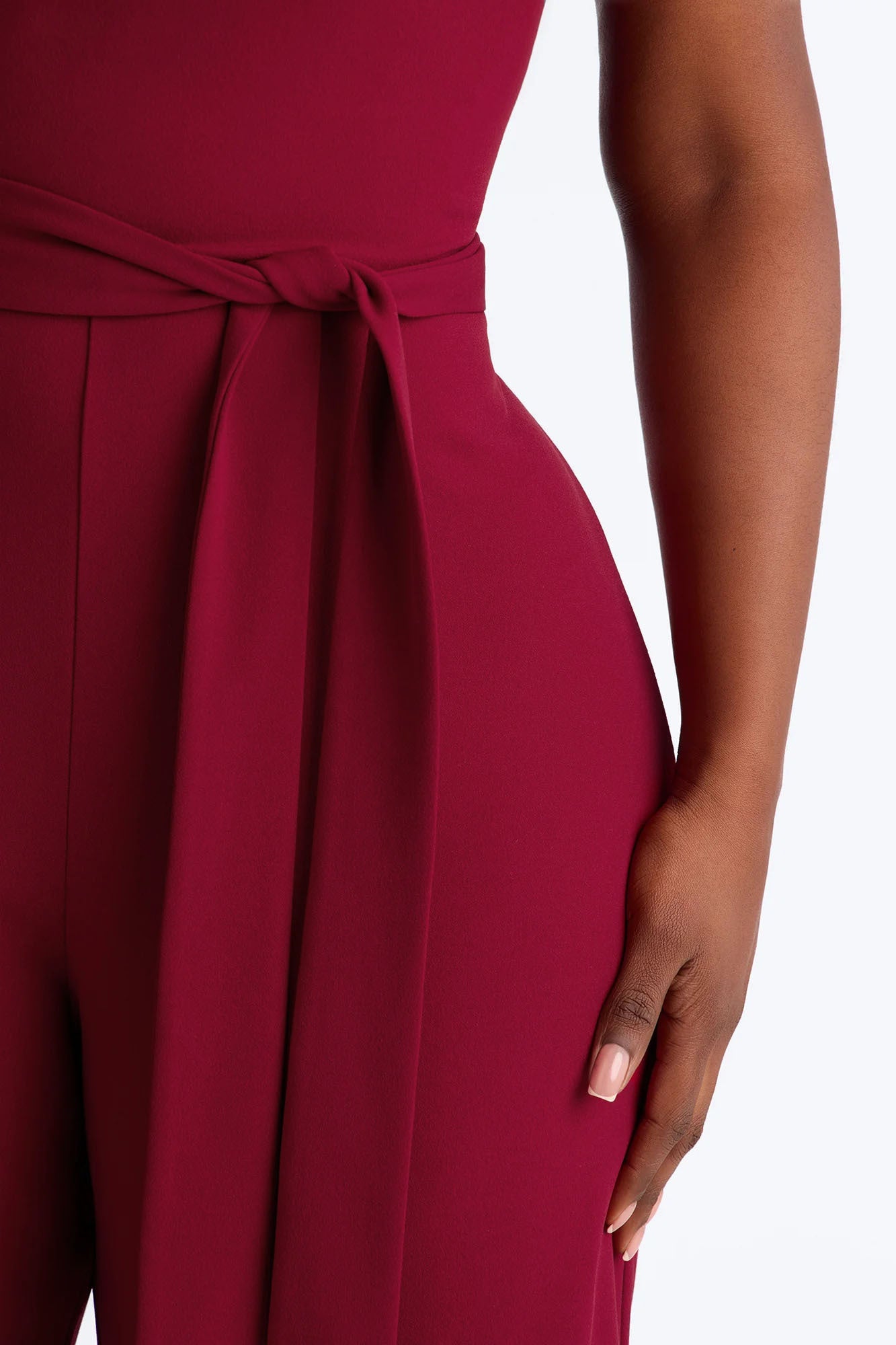 On Point Jumpsuit - Wine