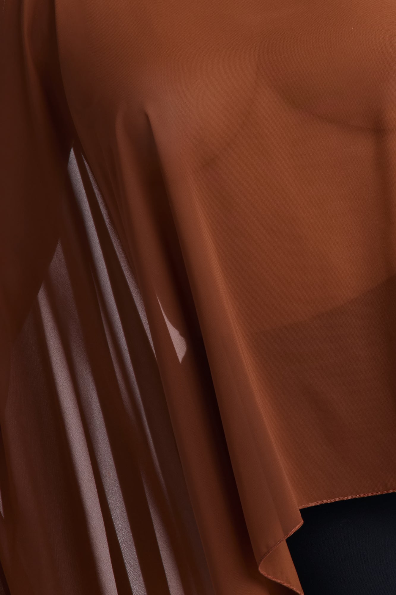 Get In Line Long Chiffon Kimono Top - Chocolate