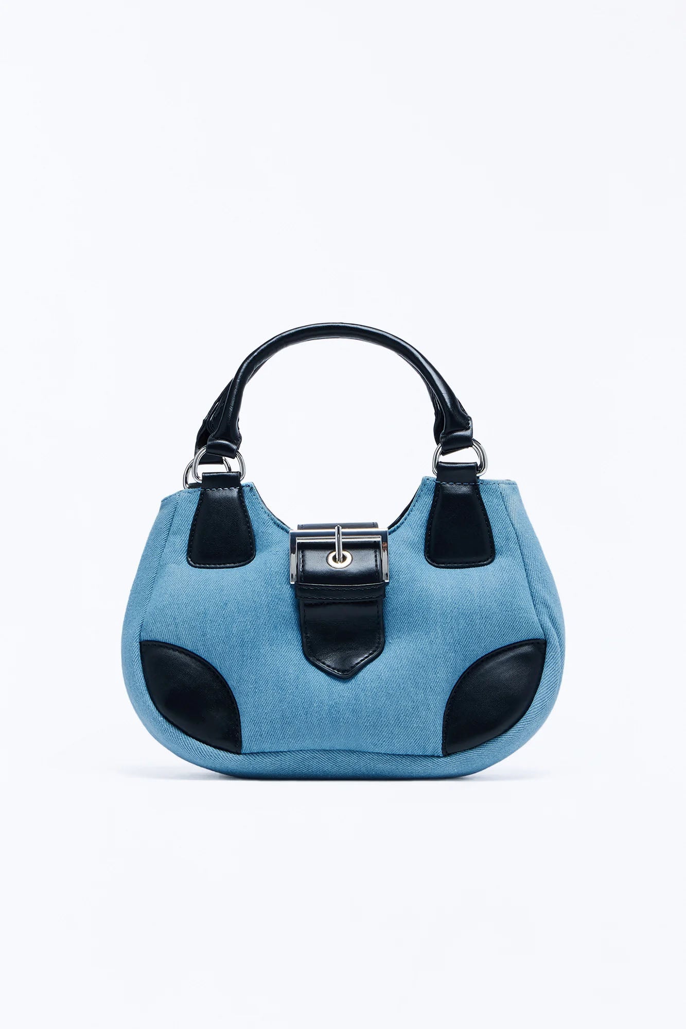 Run With It Denim Crossbody Handbag - Denim