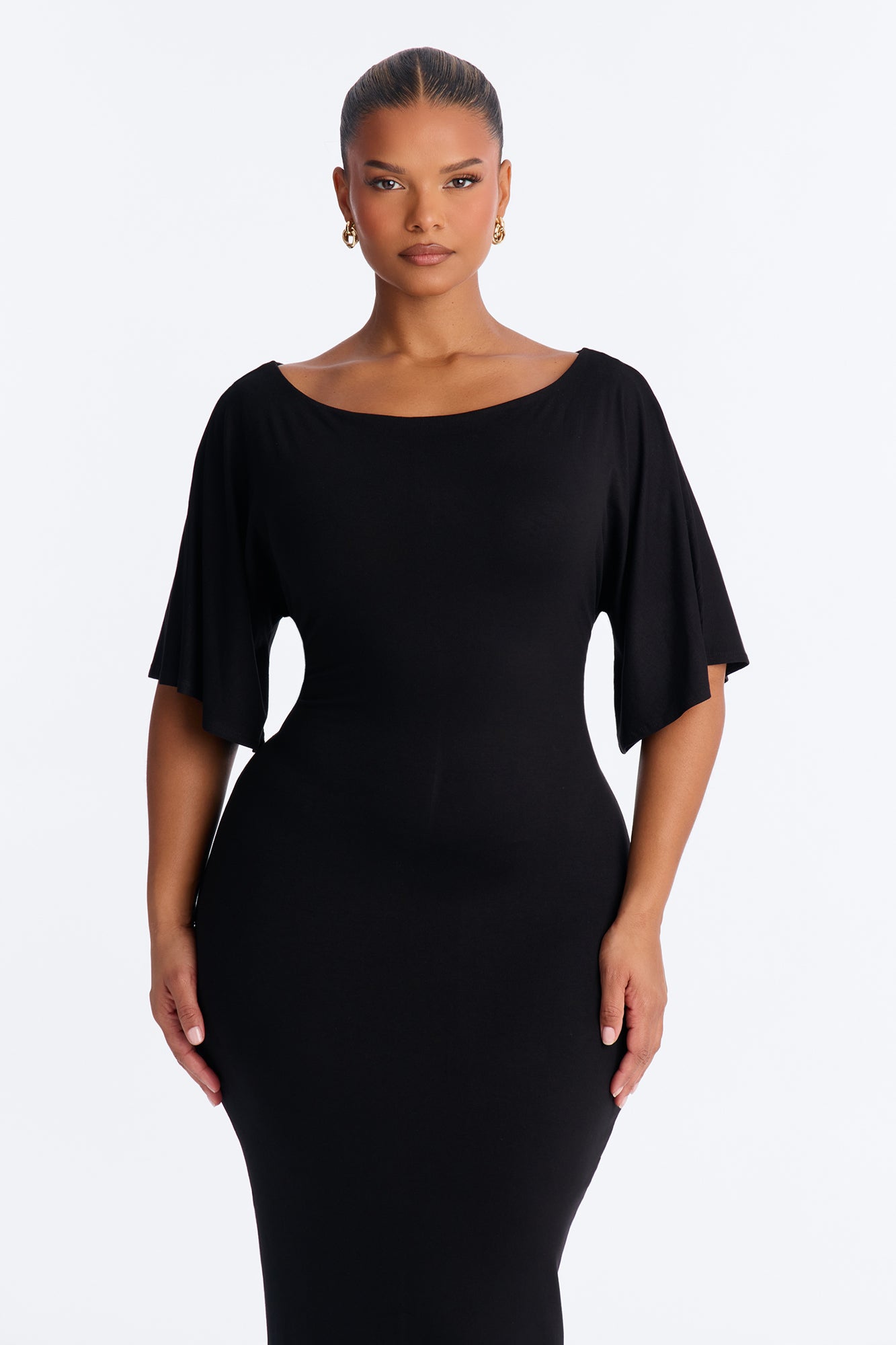 Kennedy Tie Waist Maxi Dress - Black