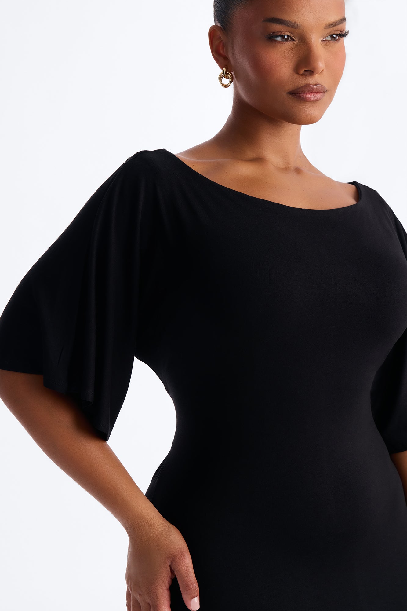 Kennedy Tie Waist Maxi Dress - Black