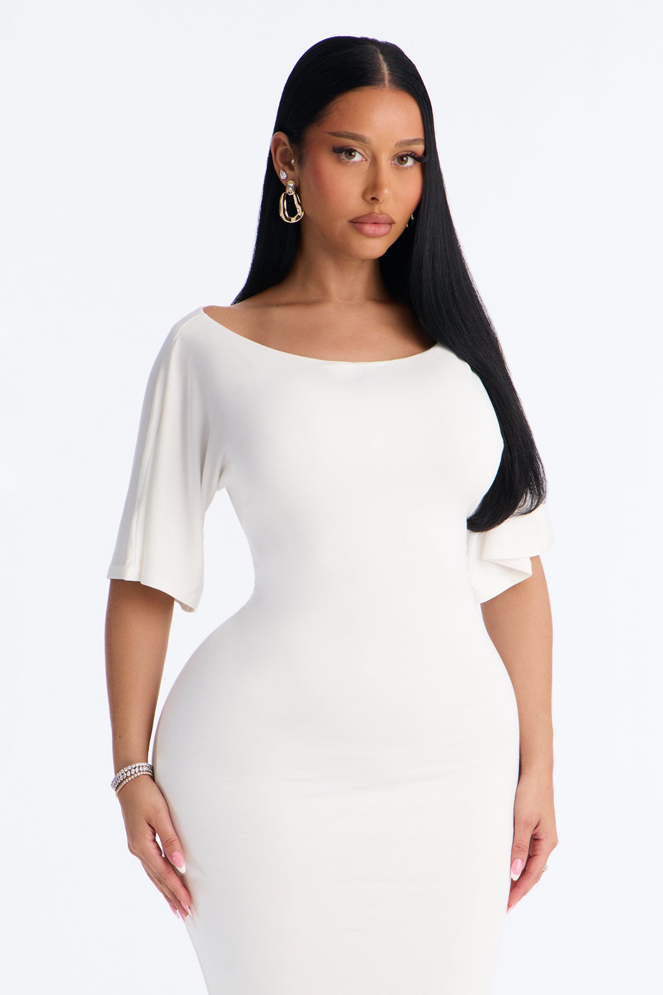 Kennedy Tie Waist Maxi Dress - Ivory