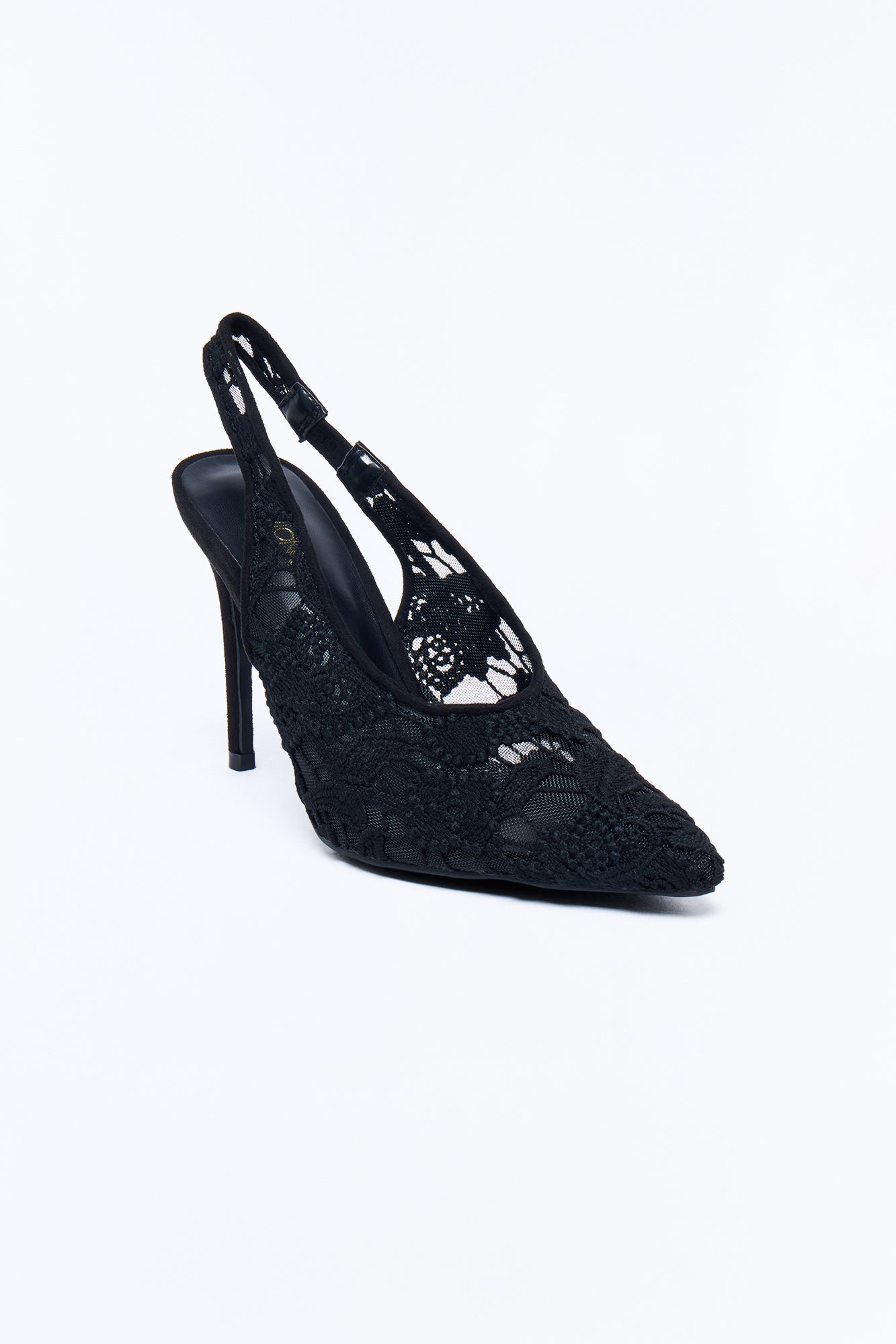 Kyan Lace Slingback Pumps - Black