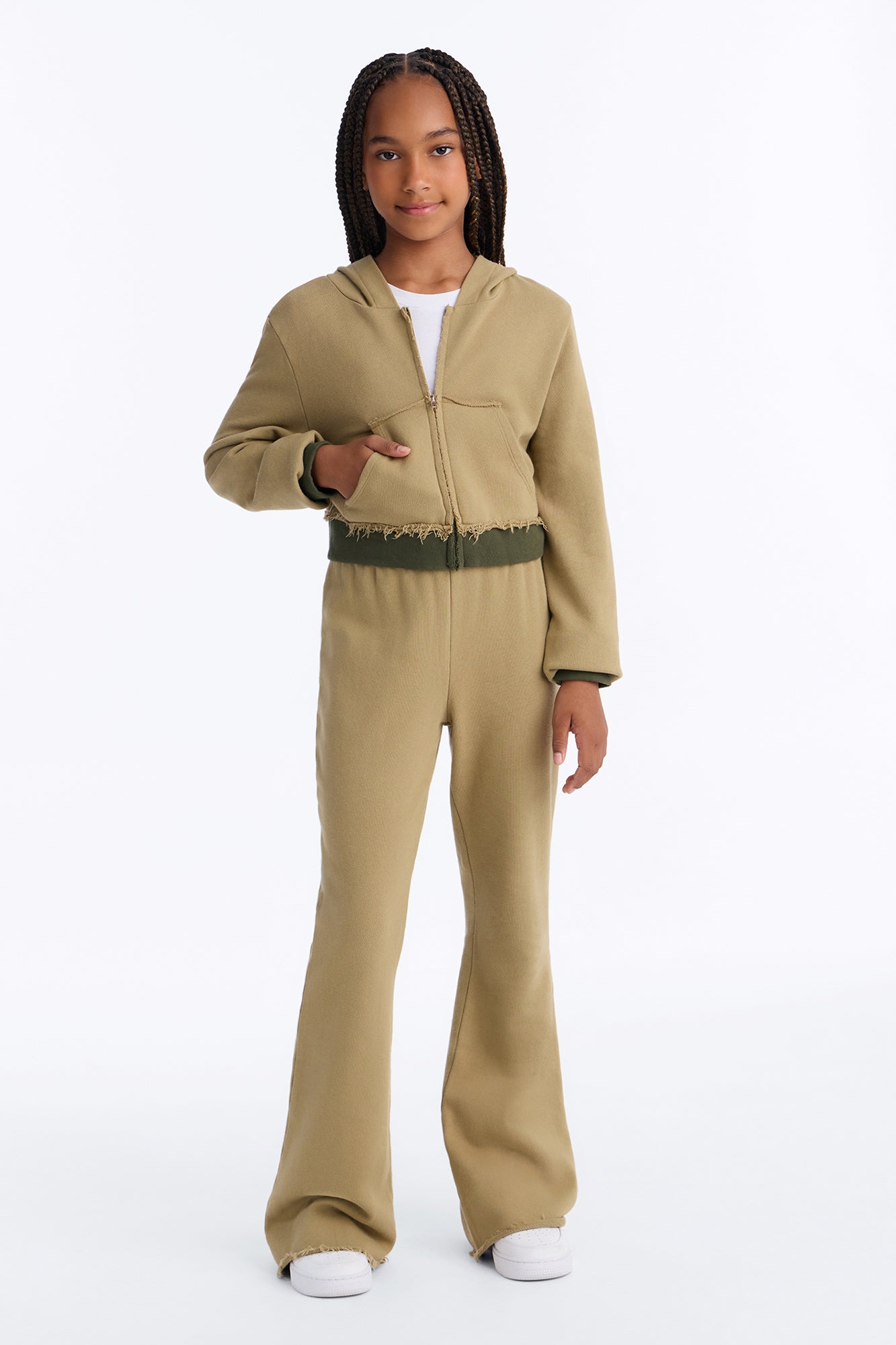 Mini Keeping Up With Me Pant Set - Olive