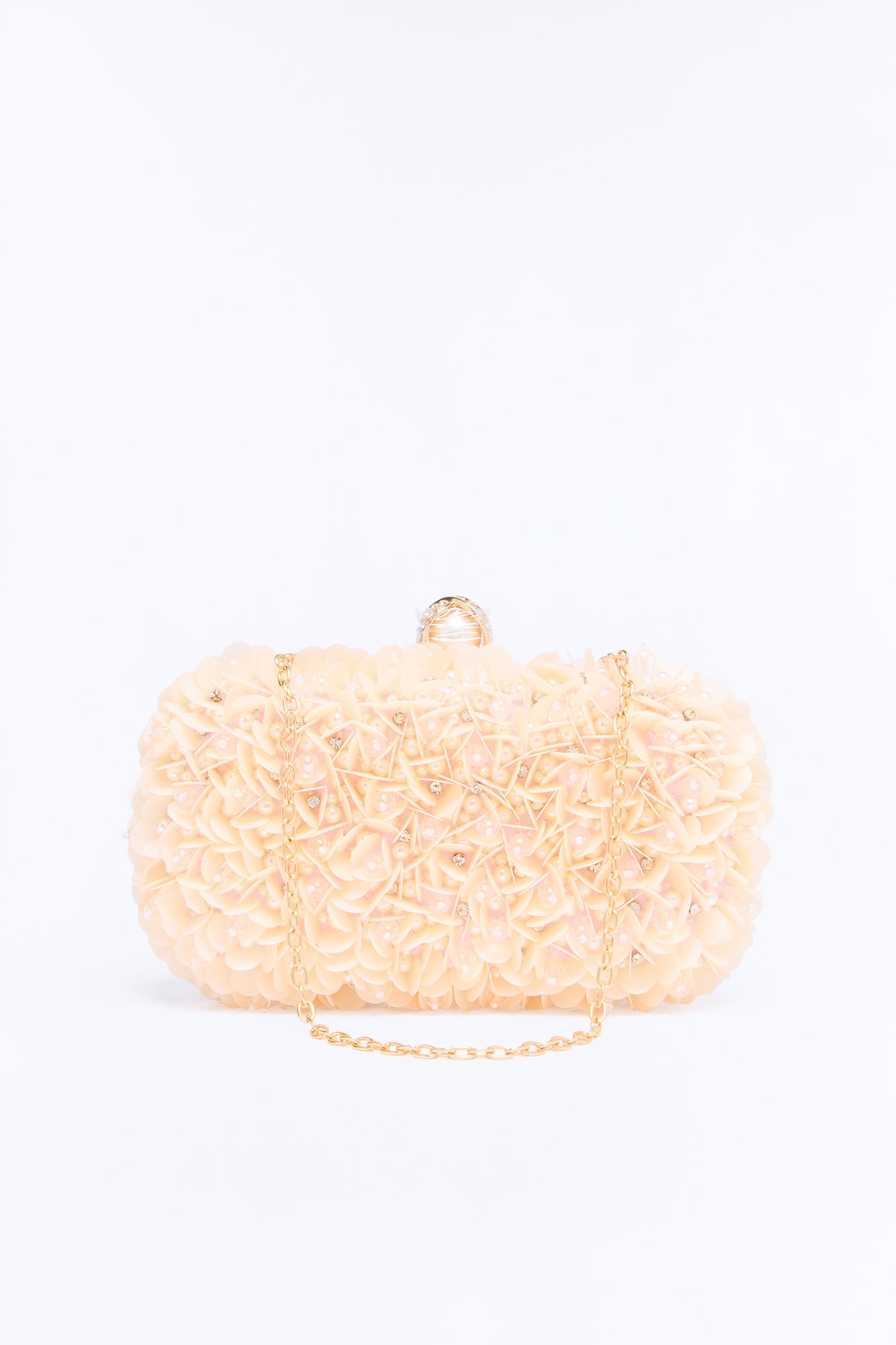 Sparkling Petals Sequin Clutch - Pink