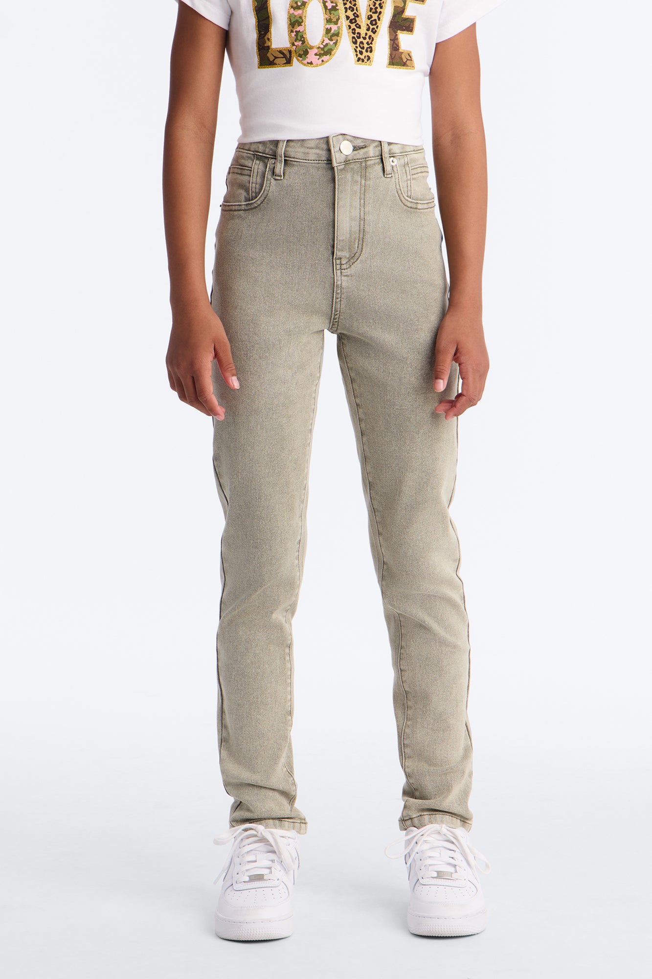 Mini Shape Up Stretch Skinny Jeans - Green