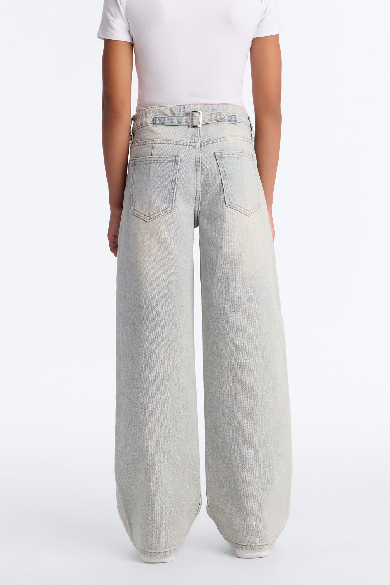 Mini Peace Of Mind Tinted Baggy Jeans - Light Wash