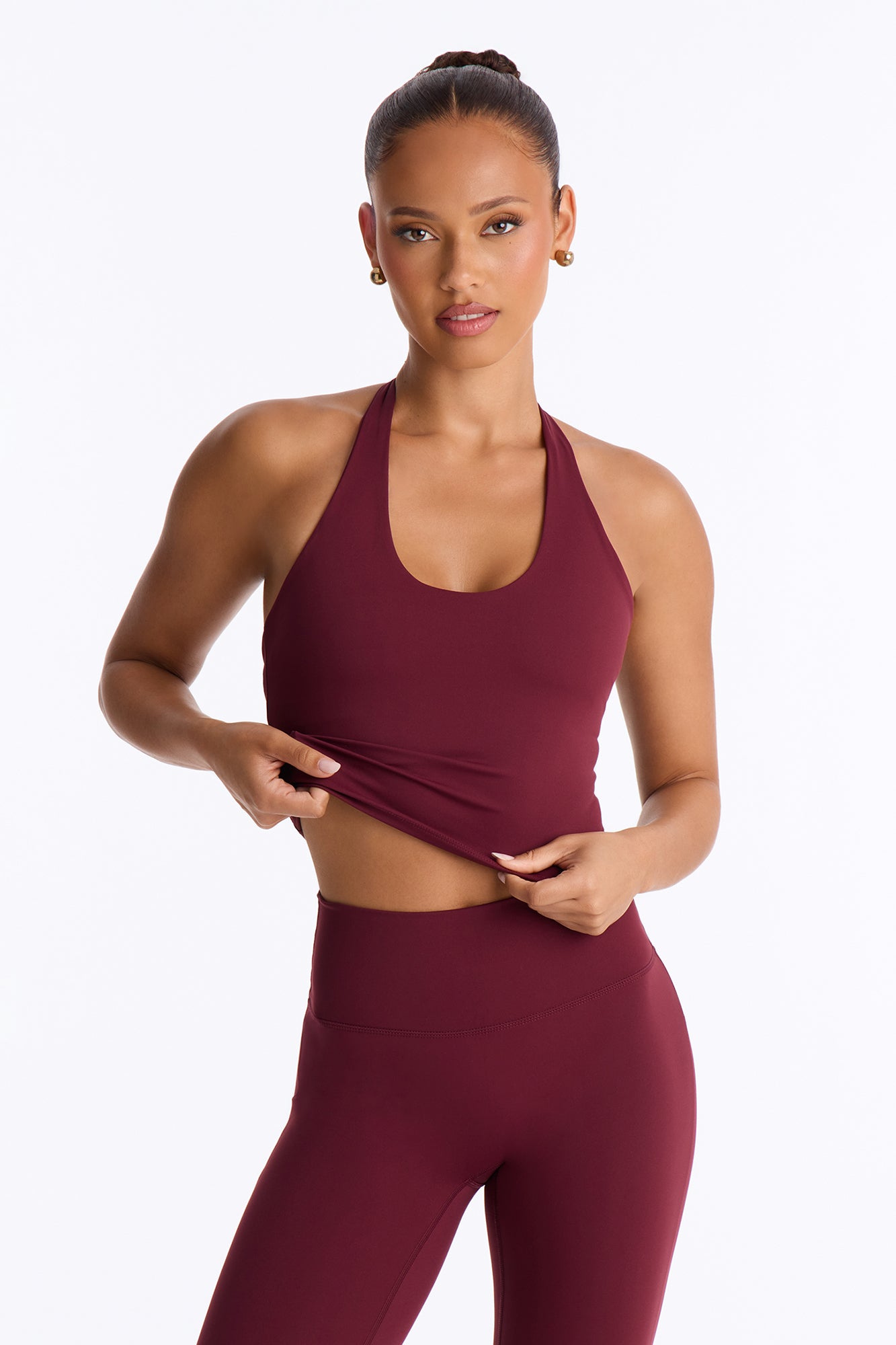 Reese Active Capri Set - Burgundy