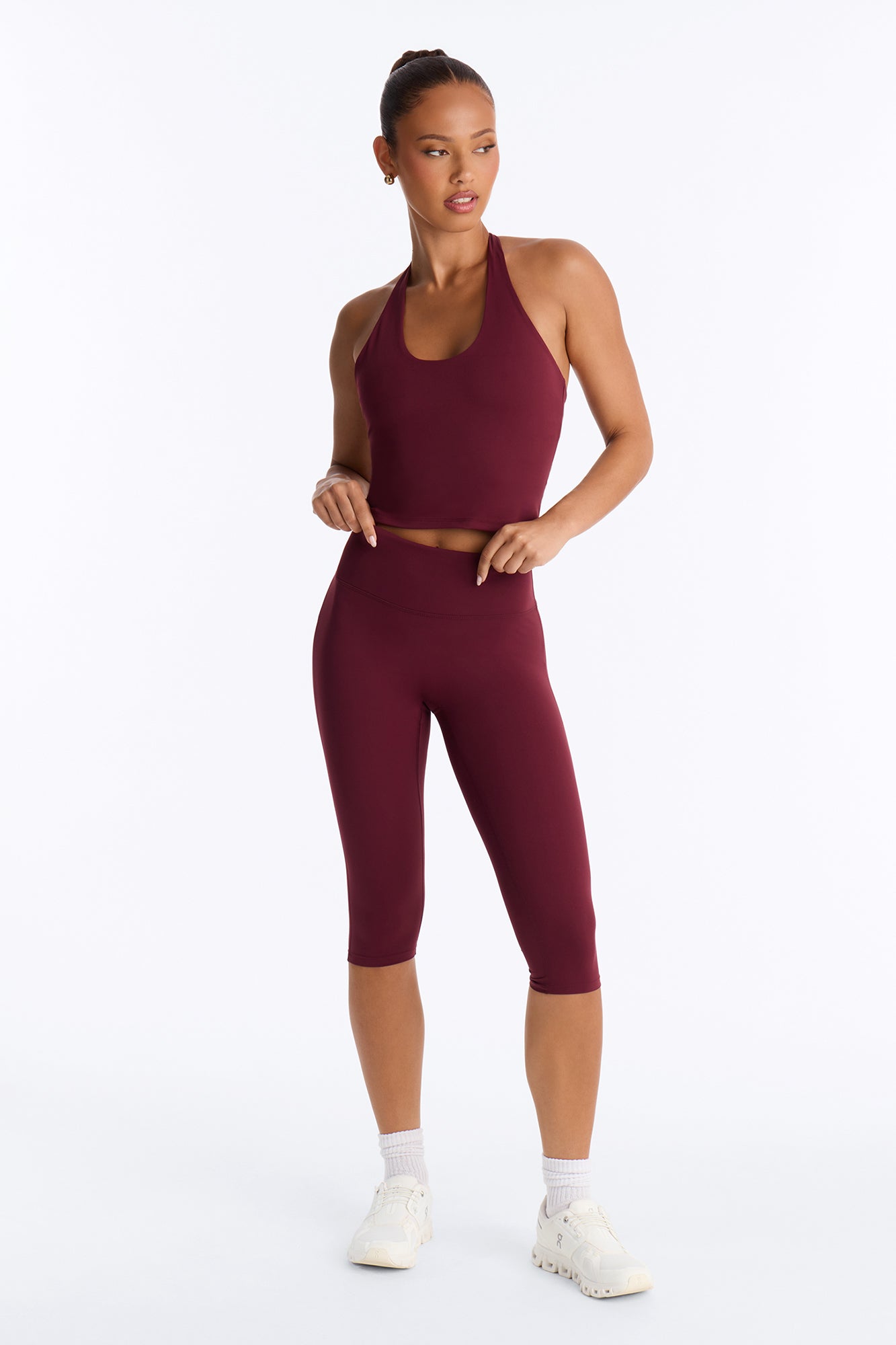Reese Active Capri Set - Burgundy