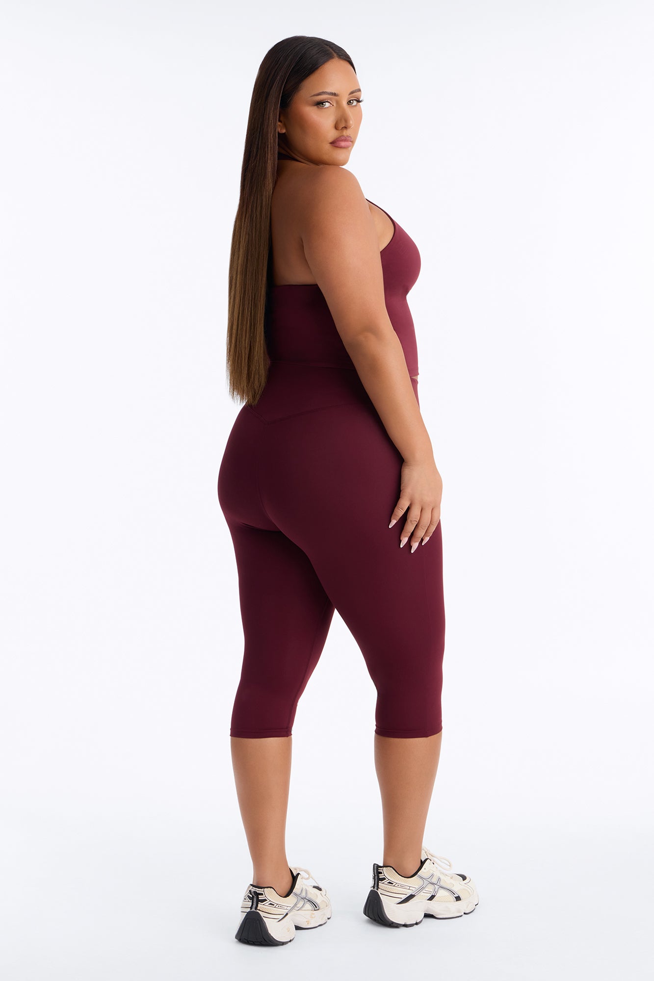 Reese Active Capri Set - Burgundy