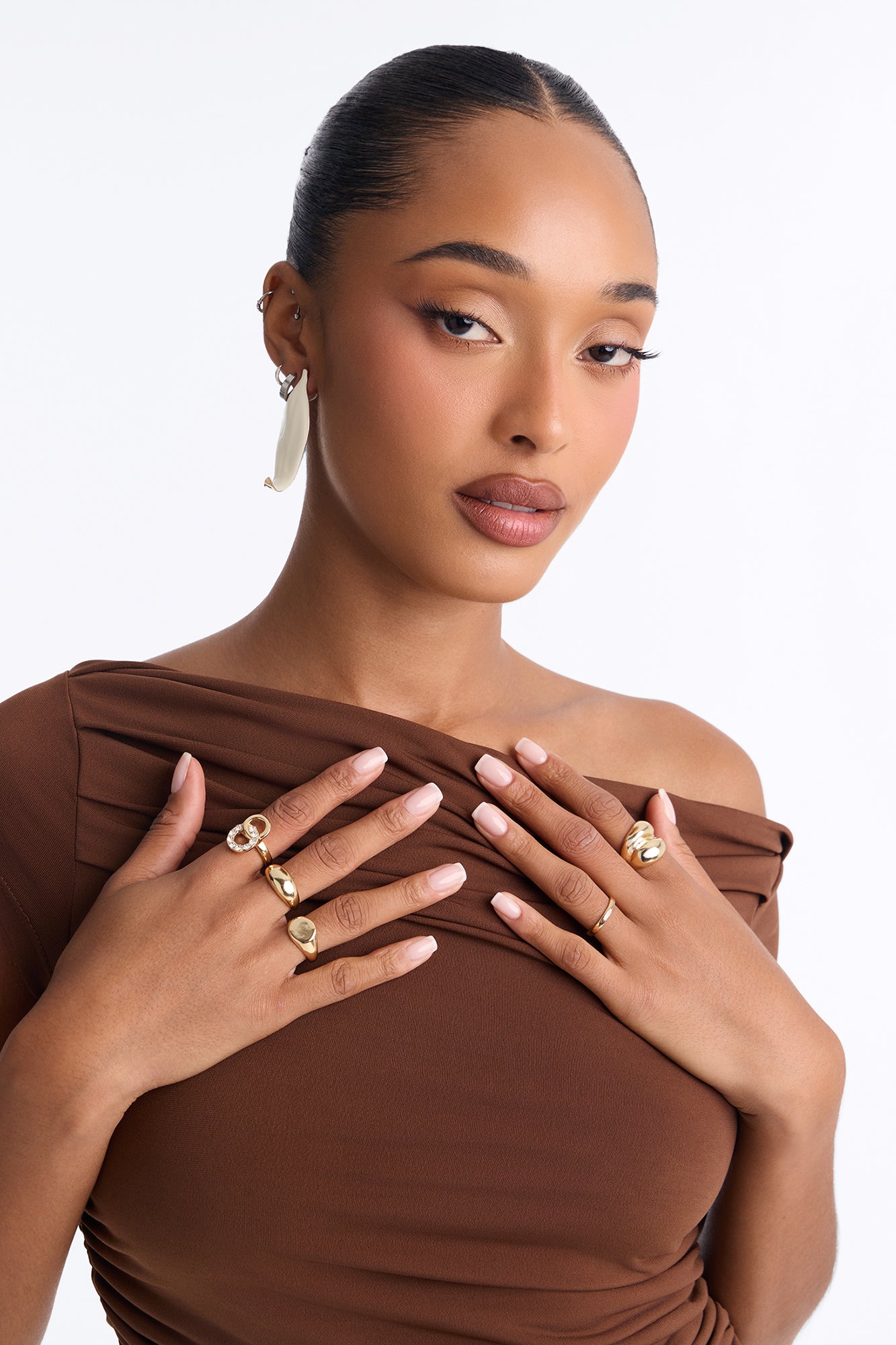 Mixing It Up 5 Piece Ring Set - Gold
