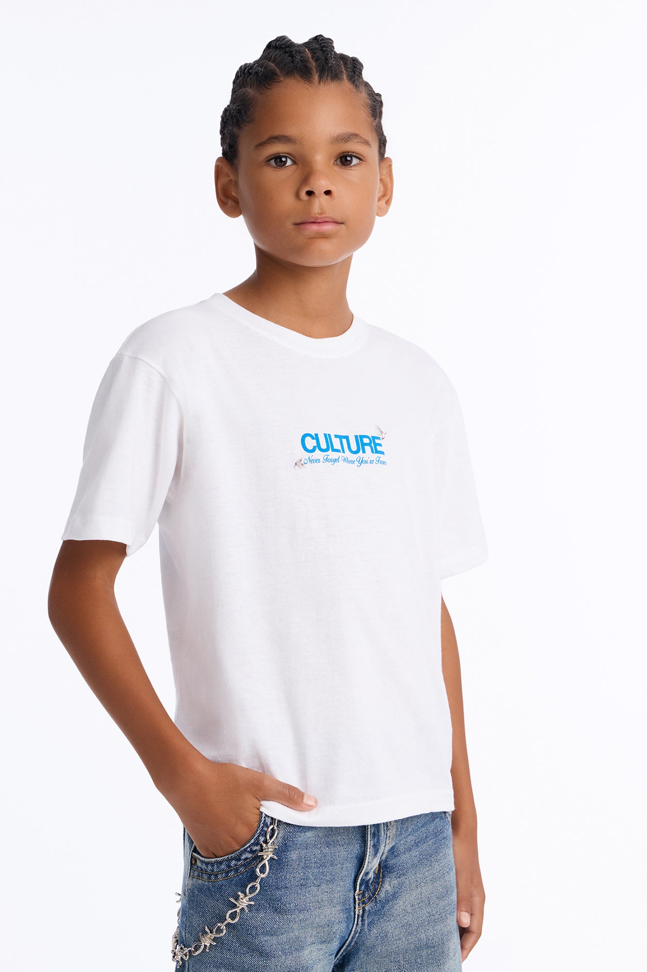 Mini Culture Above All Short Sleeve Tee - White