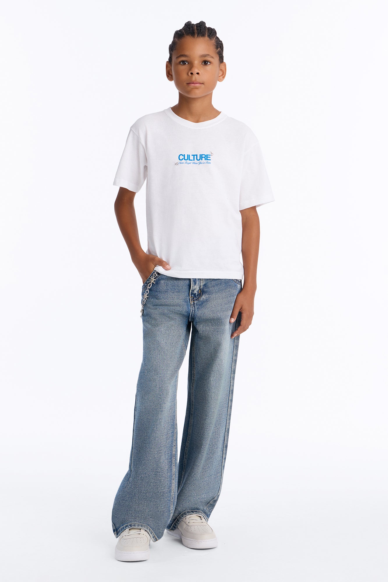 Mini Culture Above All Short Sleeve Tee - White